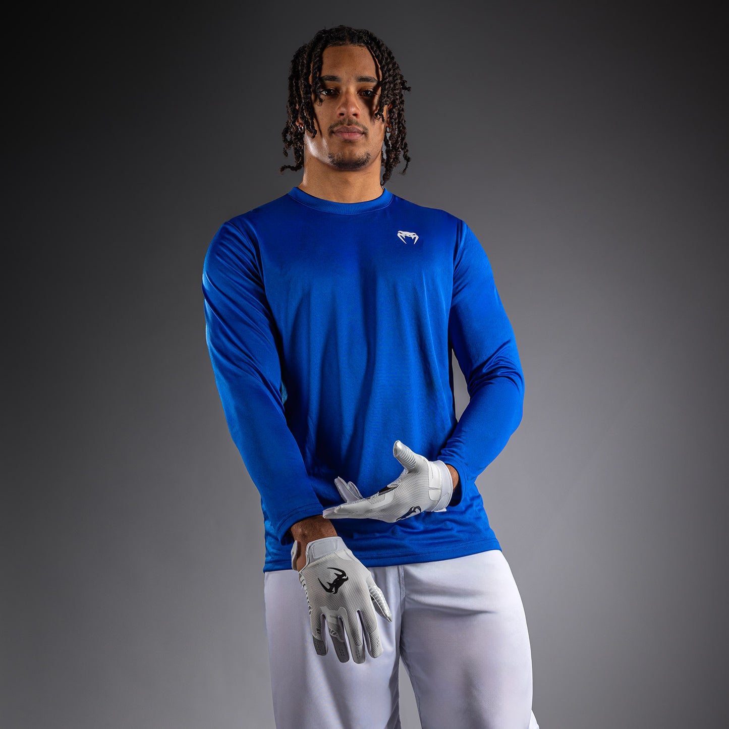 Venum Lineup Performance Long Sleeve T-Shirt Royal - Blue/White