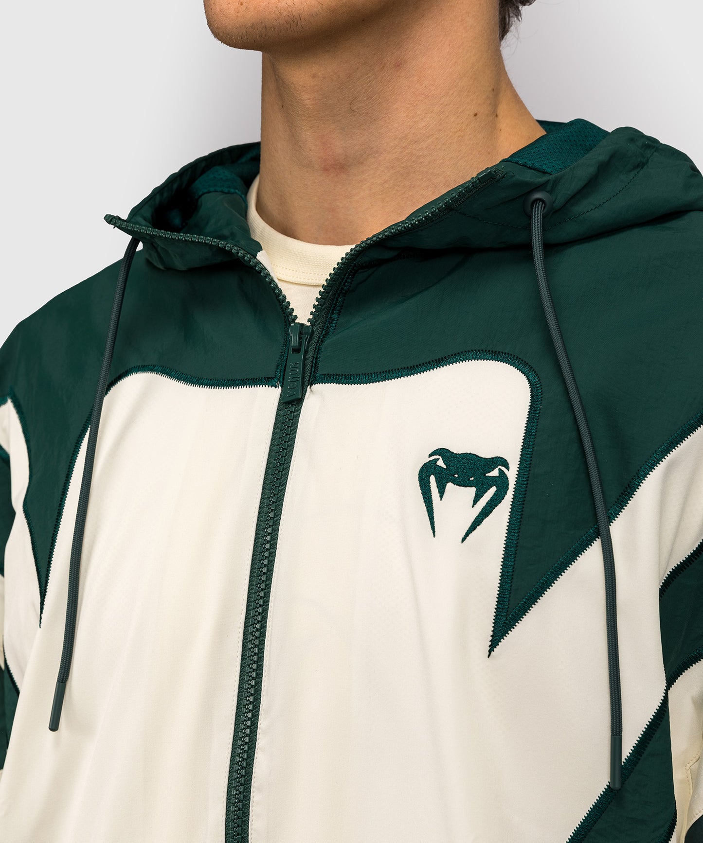 Venum Attack 90 Tracksuit Jacket - Forest Green/Ice