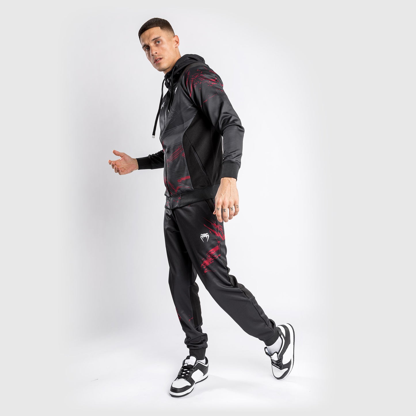 UFC Venum Authentic Fight Week 2.0 Men's Zipped Hoodie - Black/Red