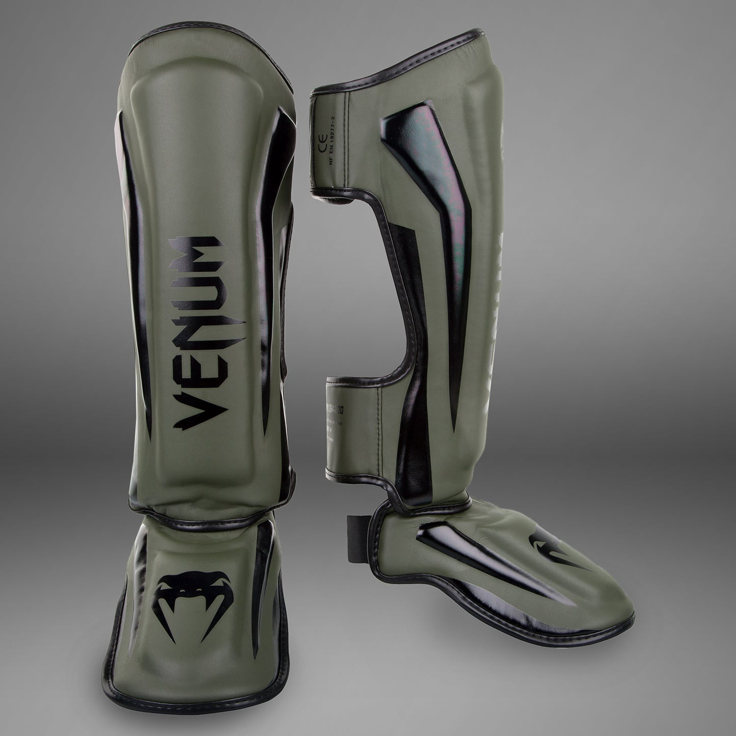Venum Elite Standup Shin guards - Khaki/Black