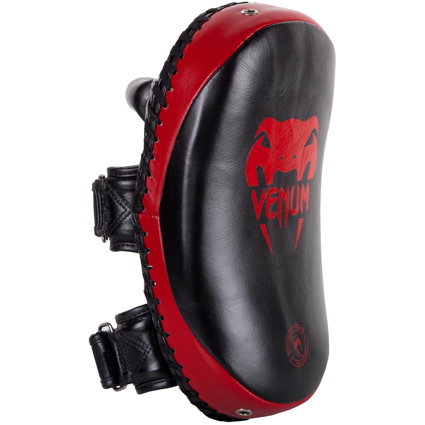 Venum Kick Pads Leather-Black/Red