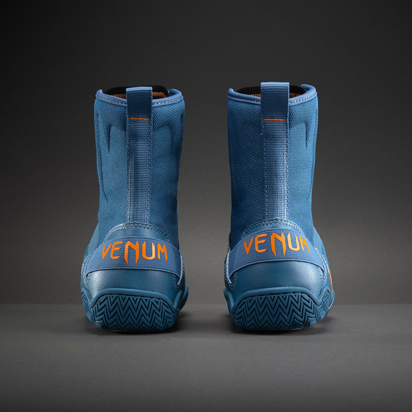Venum Elite Neo Boxing Shoes - Steel Blue/Orange