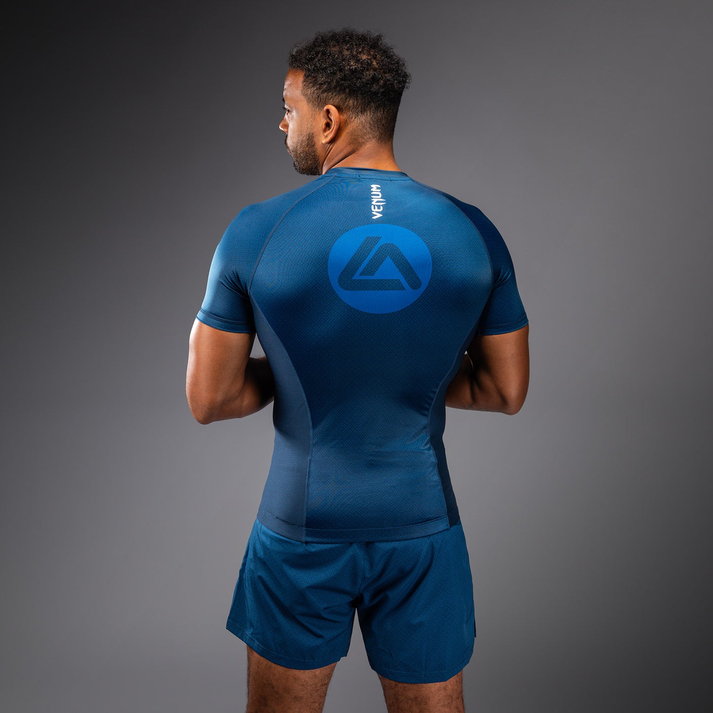 Venum x Roger Gracie Academy Short Sleeve Rashguard - Blue