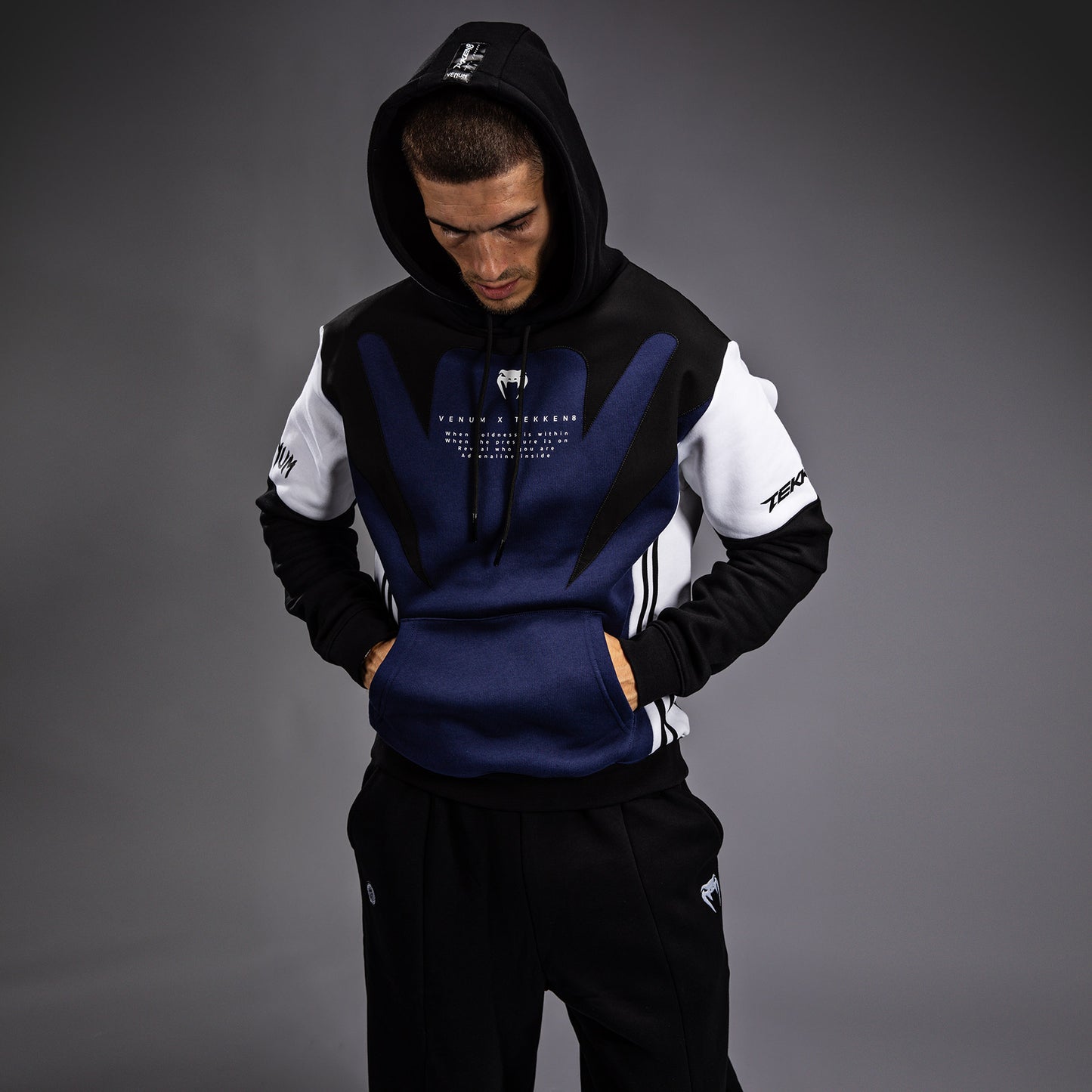 Venum x TEKKEN 8 - Jin Kazama Hoodie - Blue/Black/White