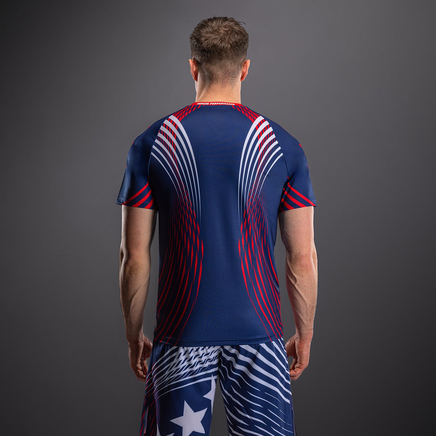 Men's Official UFC Freedom 250 by Venum Blue Personalized Authentic Fight Night Walkout Jersey