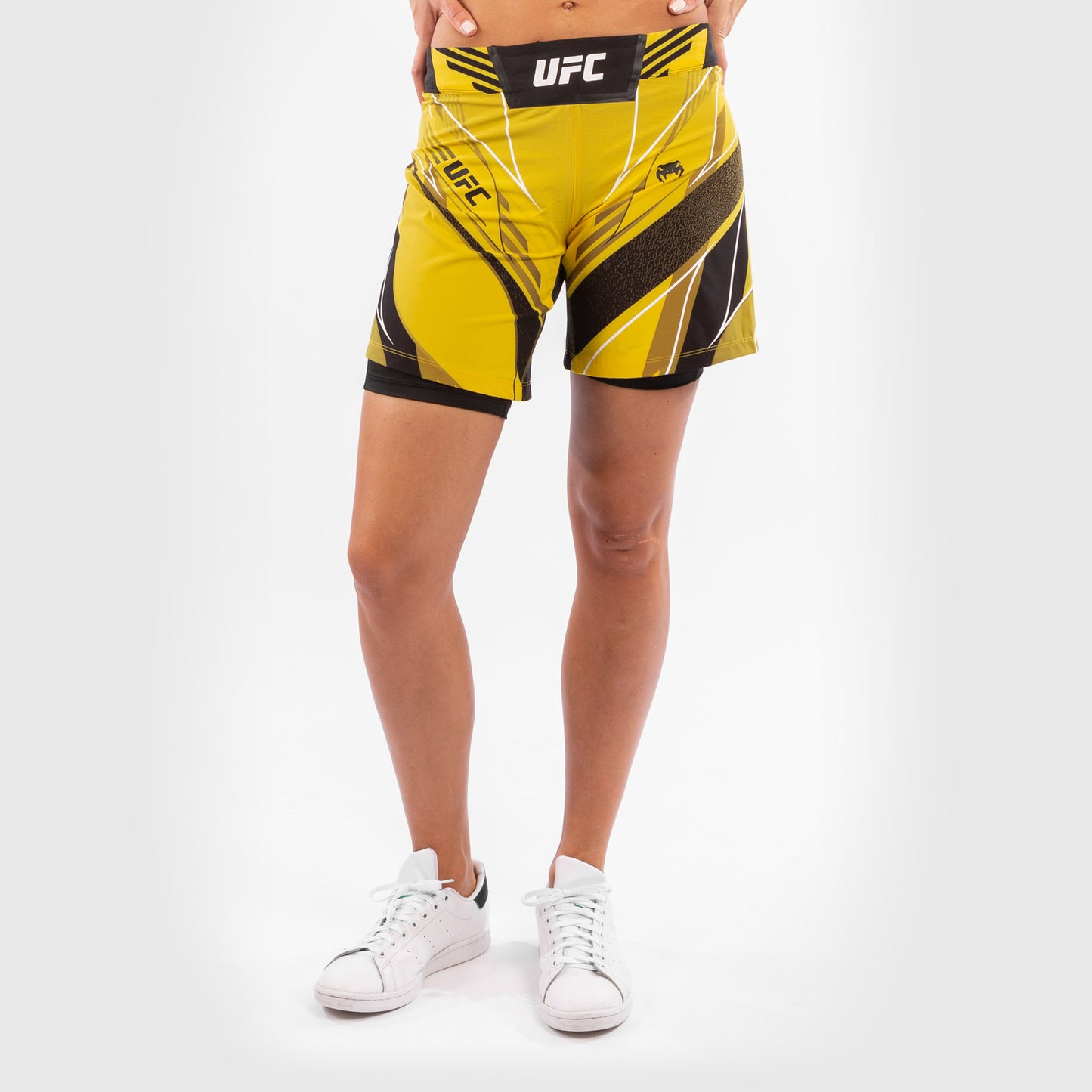 UFC Venum Authentic Fight Night Women's Shorts - Long Fit - Yellow