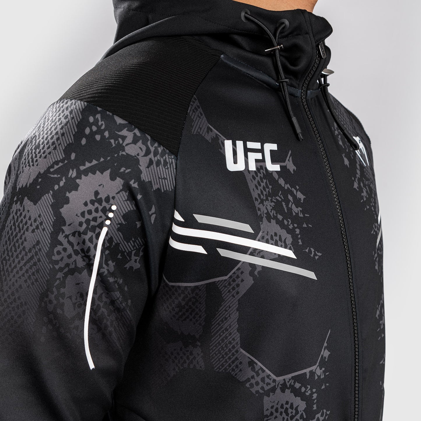 UFC Adrenaline by Venum Authentic Fight Night Men’s Walkout Hoodie - Black