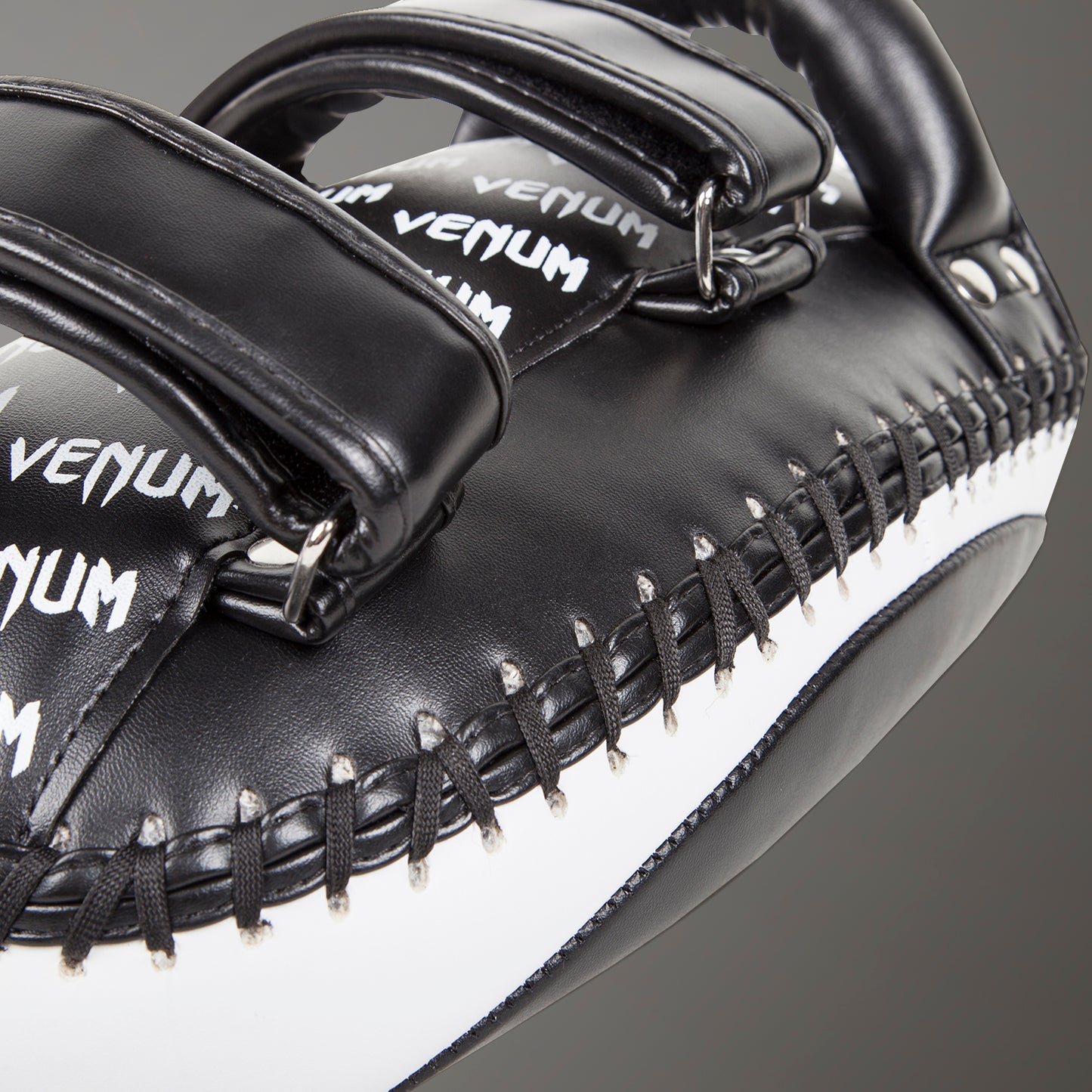 Venum Light Kick Pads - Skintex Leather - Black/Ice (Pair)