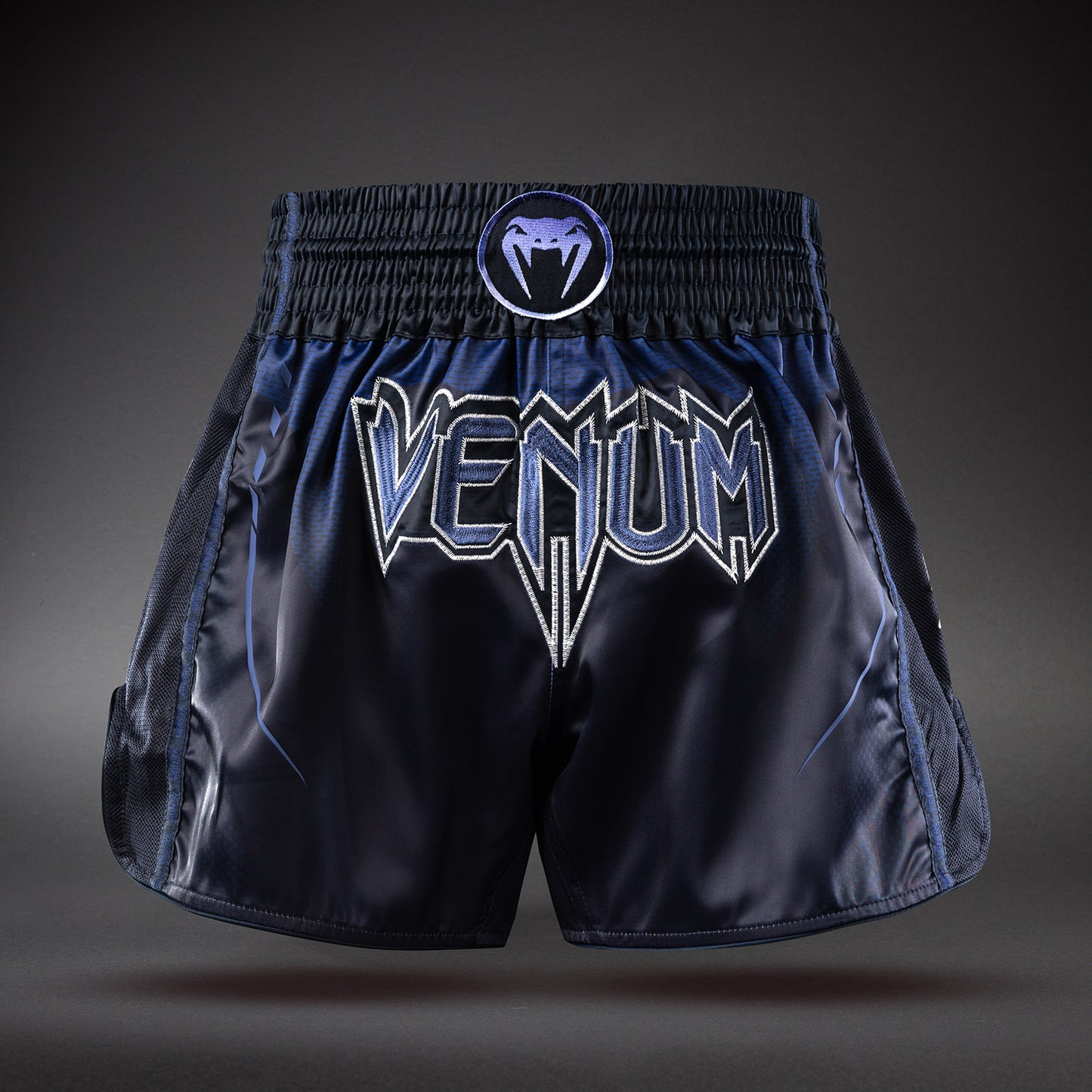 Venum G-Core Muay Thai Shorts - Navy Blue/White