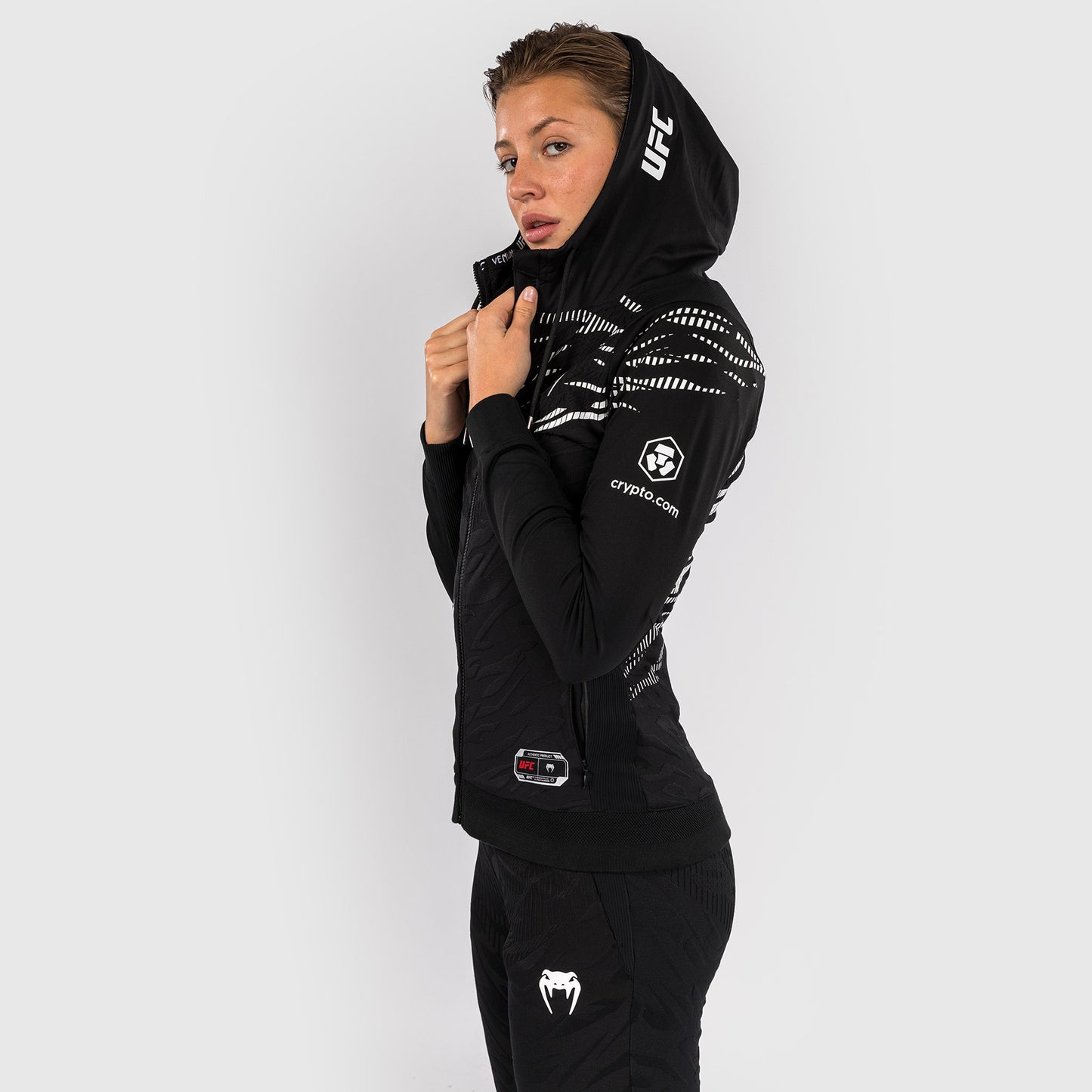UFC Fusion by Venum Personalized Authentic Fight Night Women's Hoodies - Black