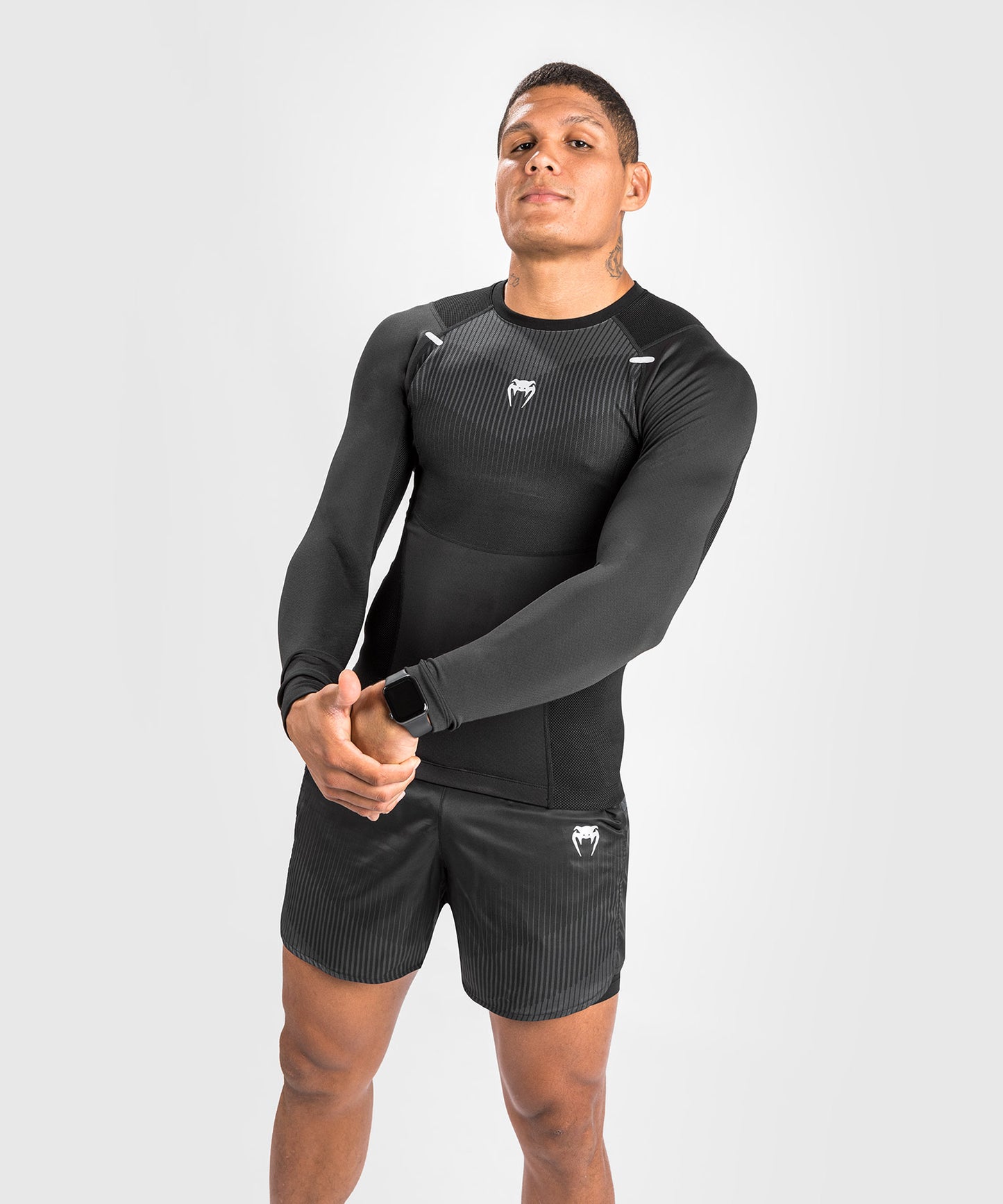 Venum Biomecha Rashguard Long Sleeves - Black/Grey