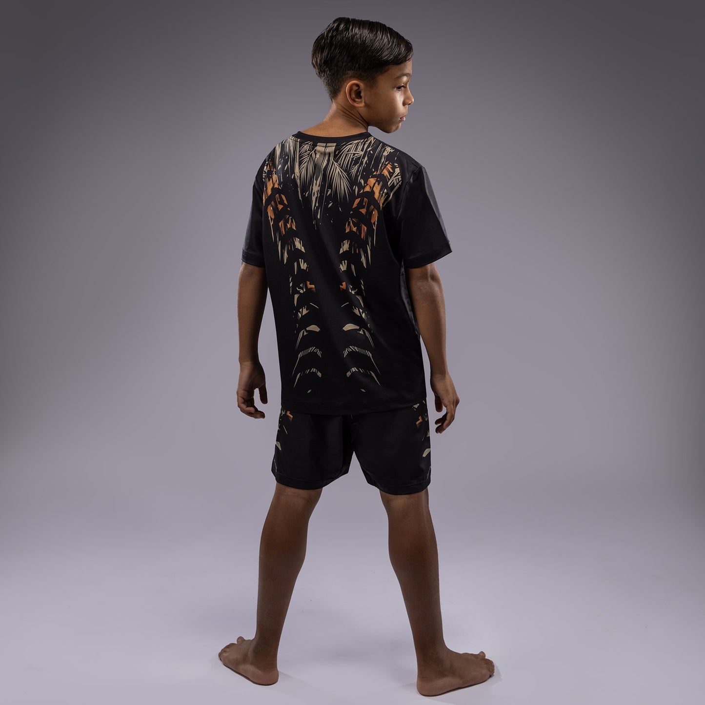 Venum Tiger Kids Dry Tech T-Shirt - Black/Neon Orange