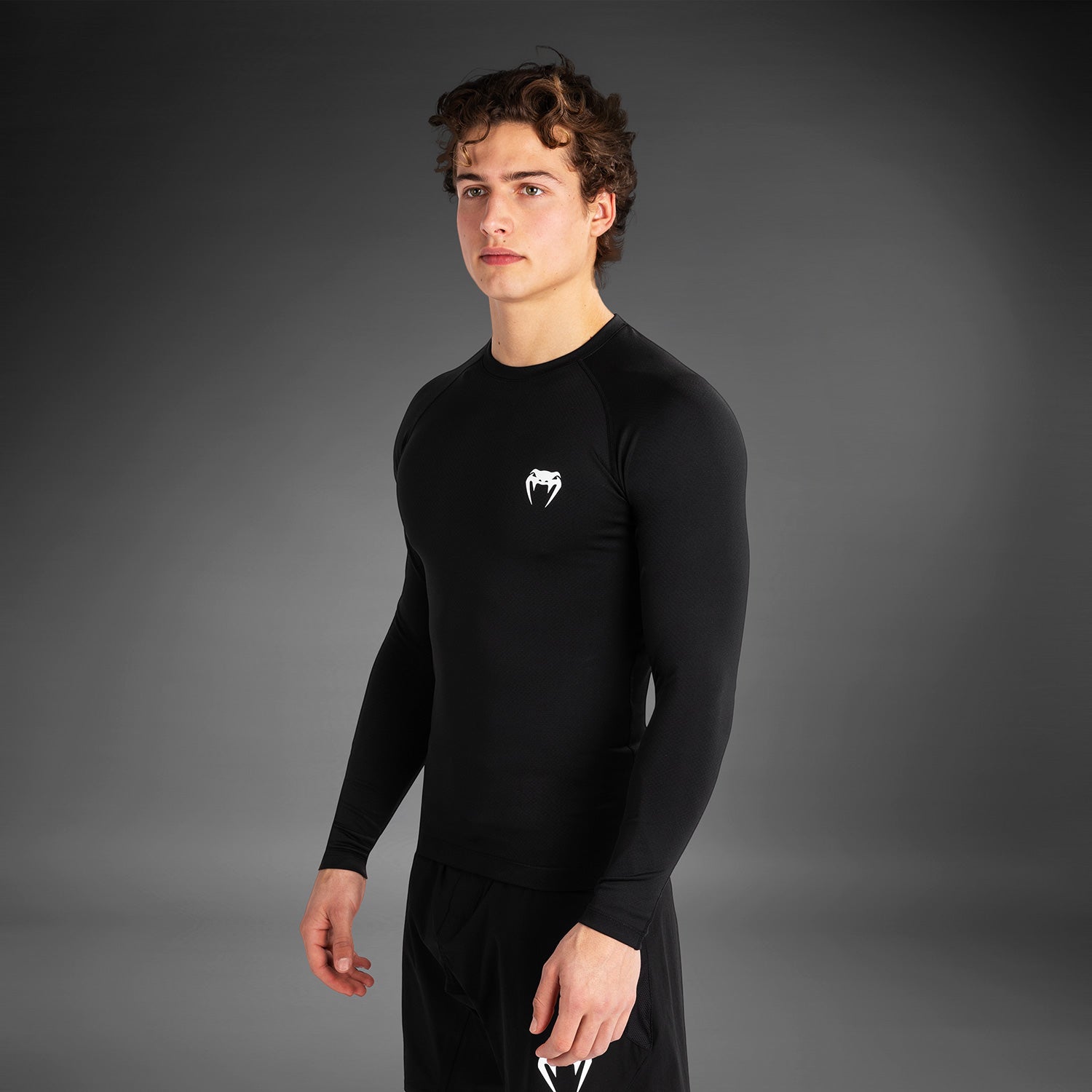 Venum Contender Men’s Long Sleeve Rashguard - Black/White