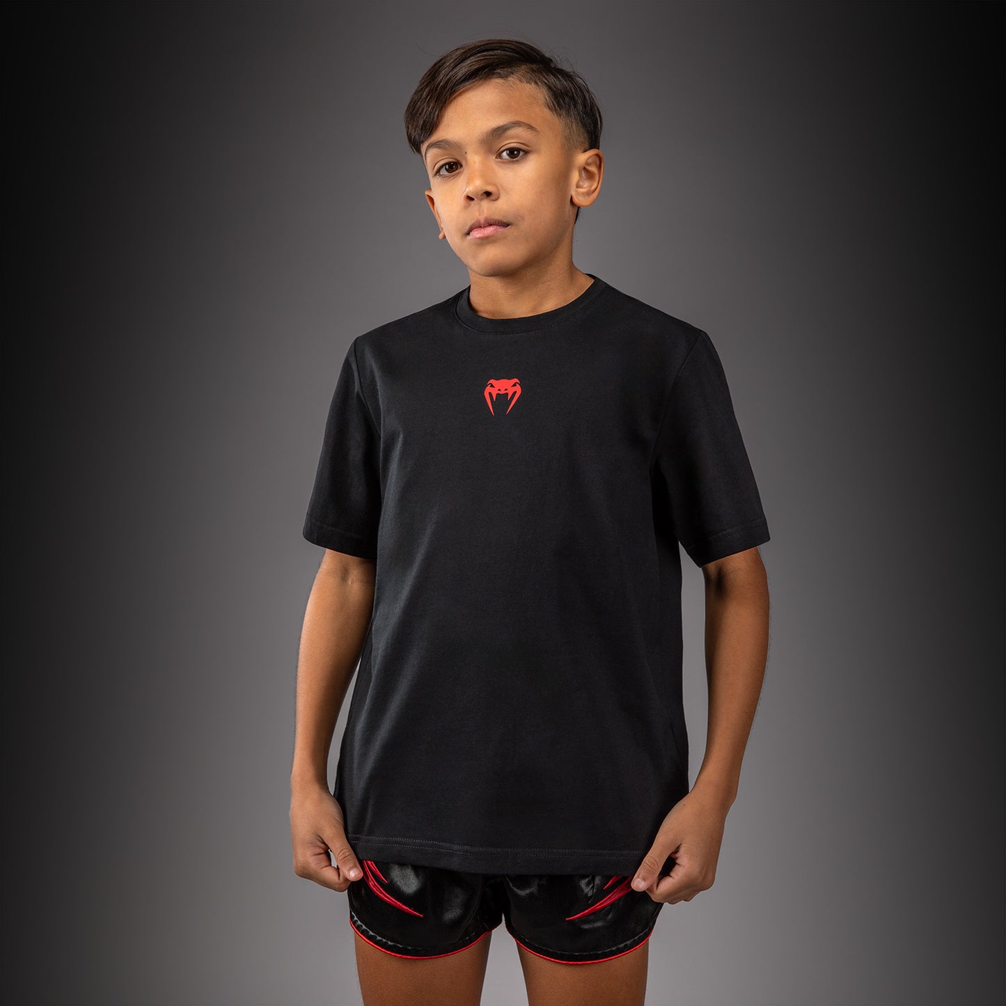 Venum Attack Kids Cotton T-Shirt - Black/Red