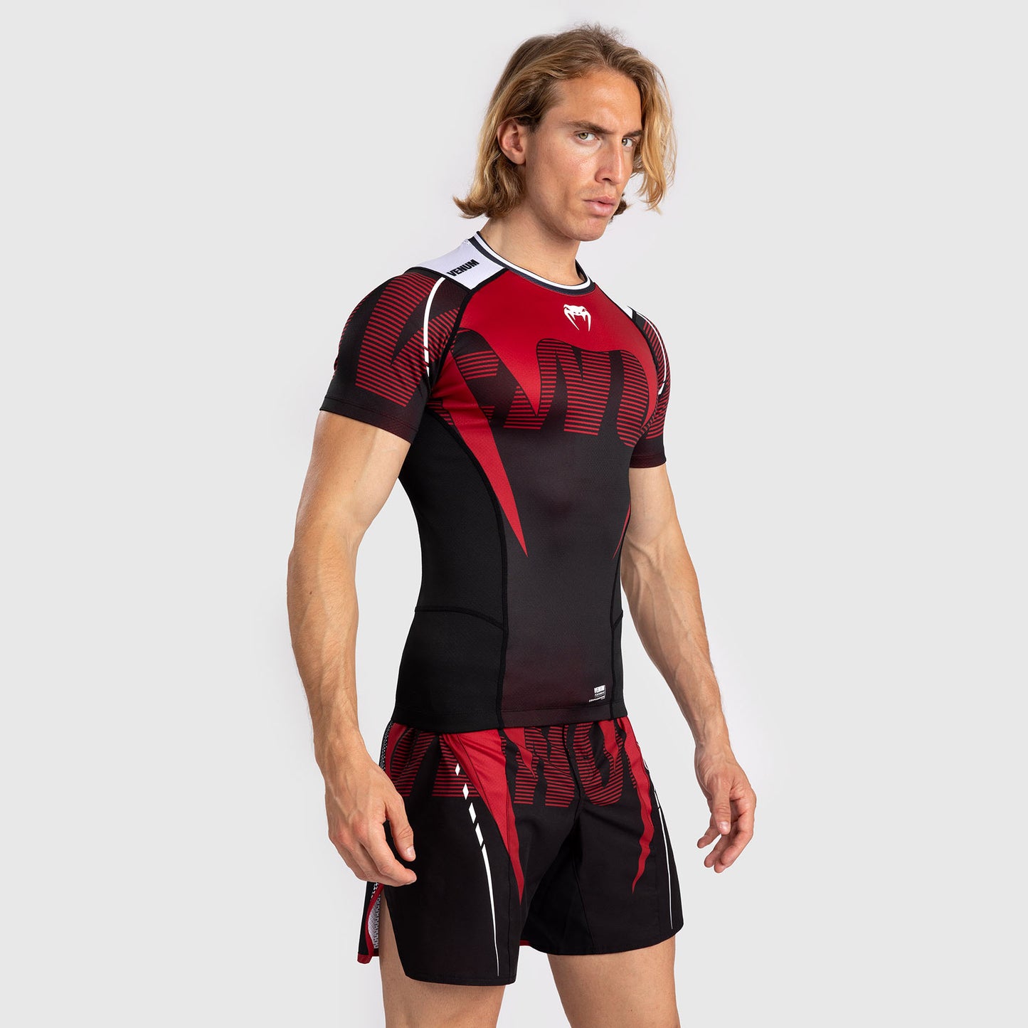 Venum Adrenaline Men's Short Sleeve Rashguard - Red