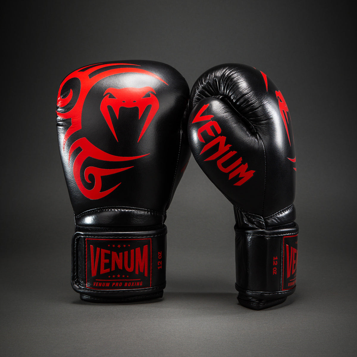 Venum Giant 2.0 Mike Tyson Pro Boxing Gloves - Black/Red + Drawstring bag