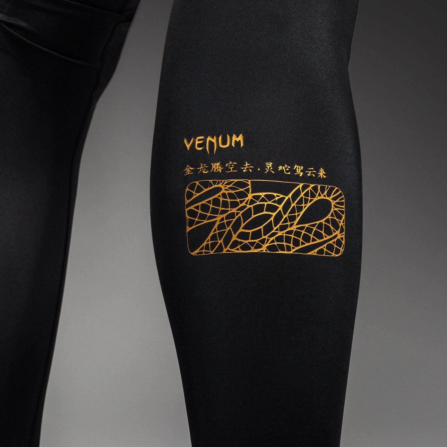 Venum Serpenti Spats - Black/Silver/Gold