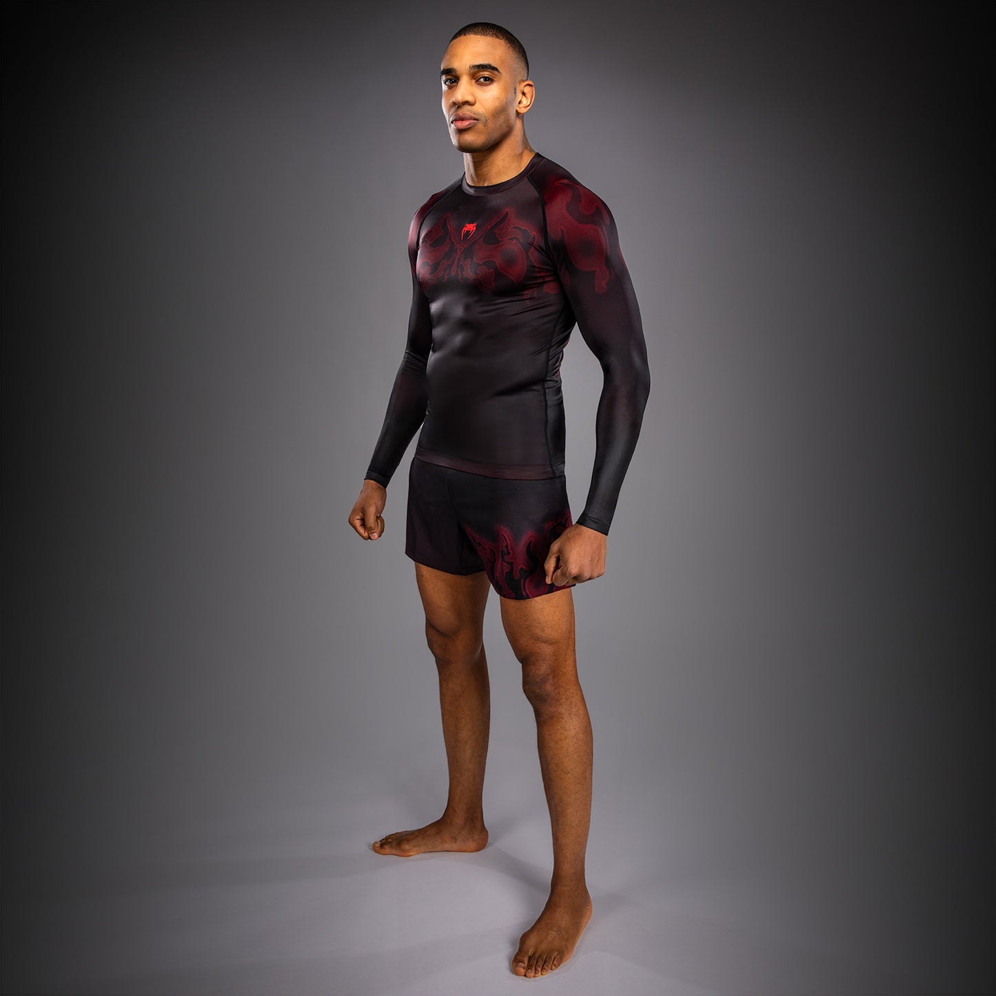 Venum Spectre Long Sleeve Rashguard - Black/Red