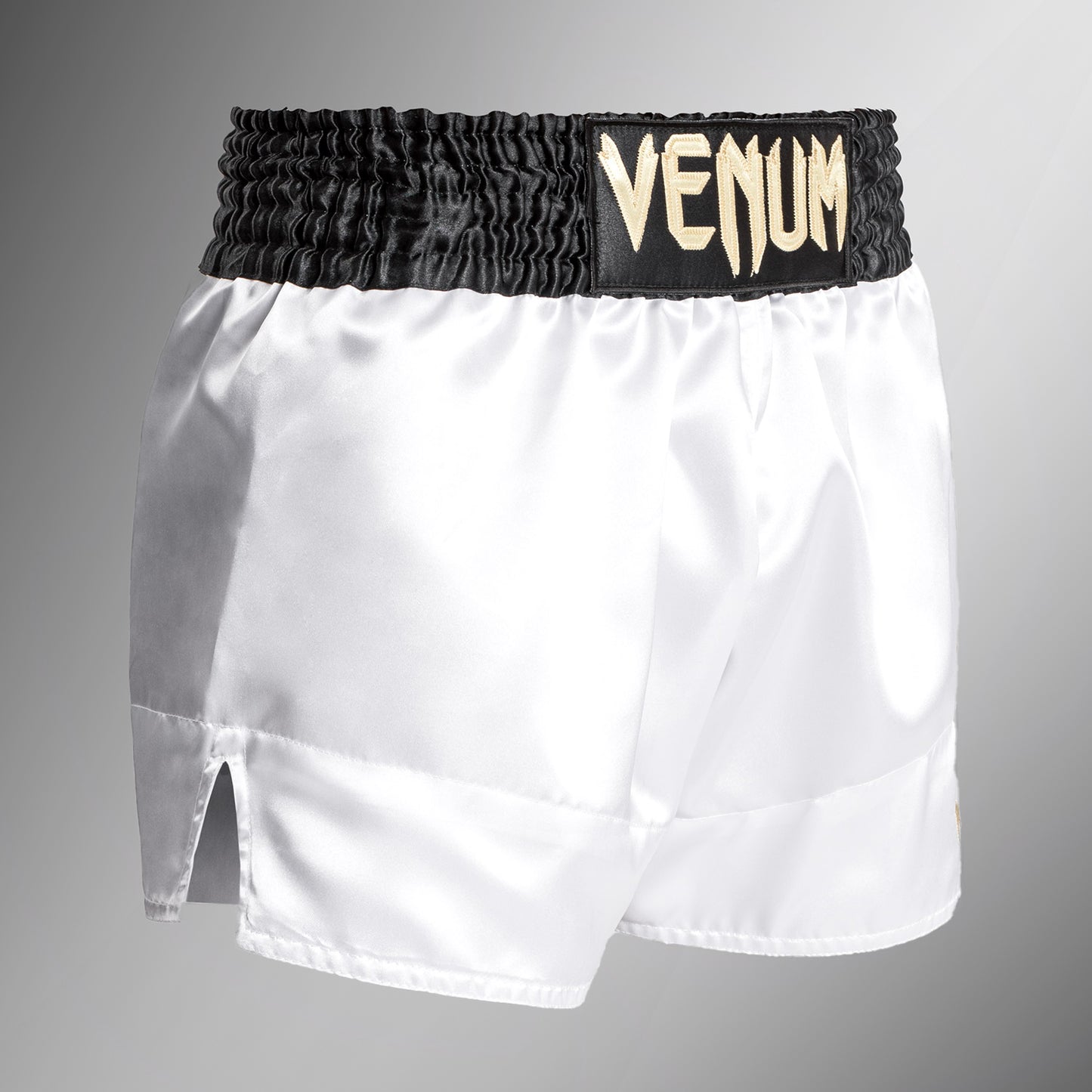 Venum Classic Muay Thai Short - White/Gold/Black