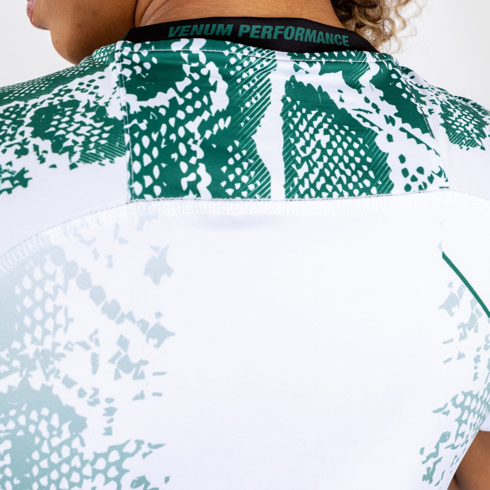 UFC Adrenaline by Venum Personalized Authentic Fight Night Women’s Walkout Jersey - Emerald Edition - White/Green