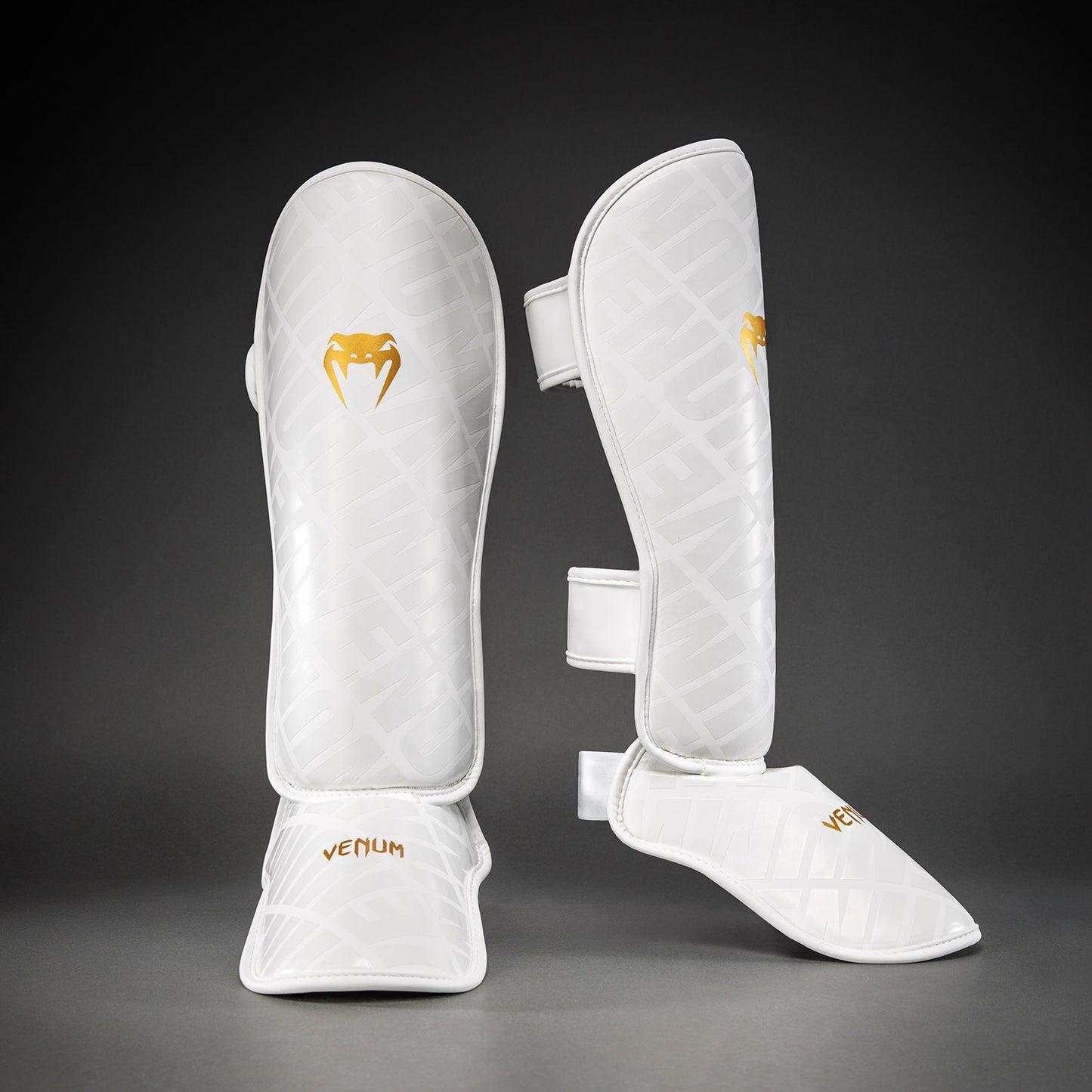 Venum Contender 1.5 XT 3D Shin Guards - White/Gold