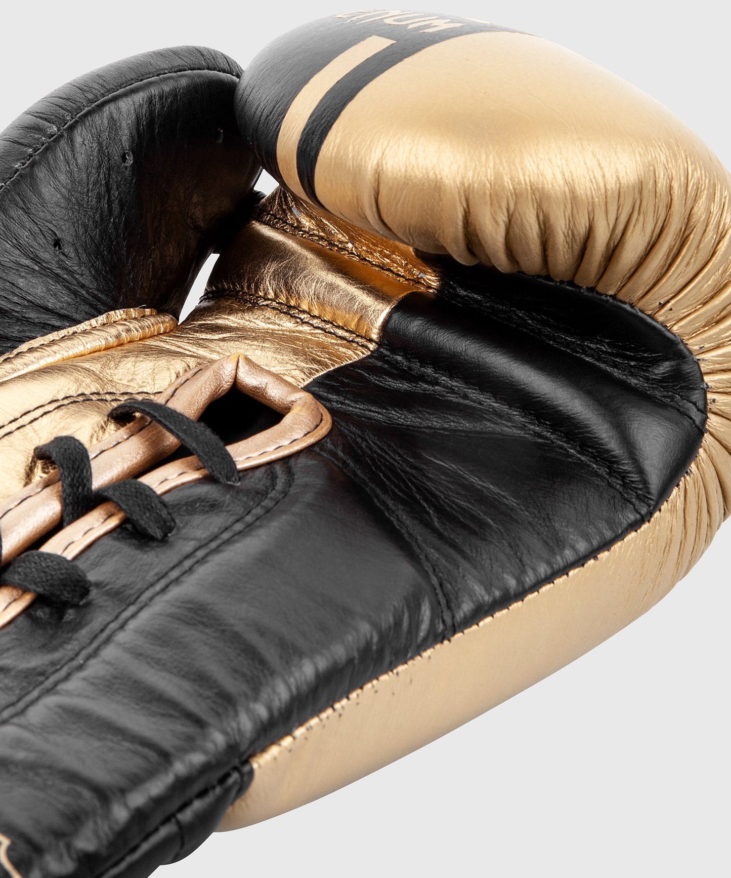 Venum Shield Pro Boxing Gloves - With Laces - Black/Gold