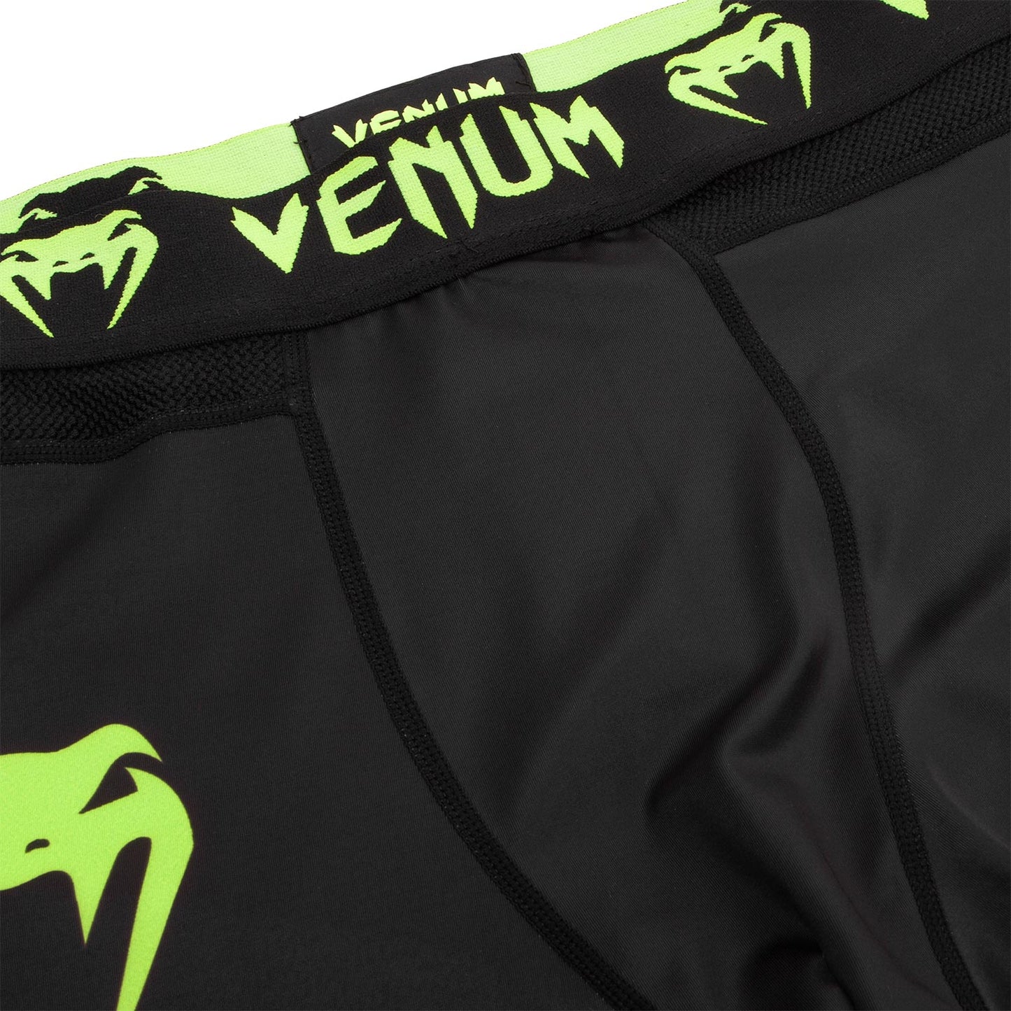 Venum Logos Tights - Black/Neo Yellow
