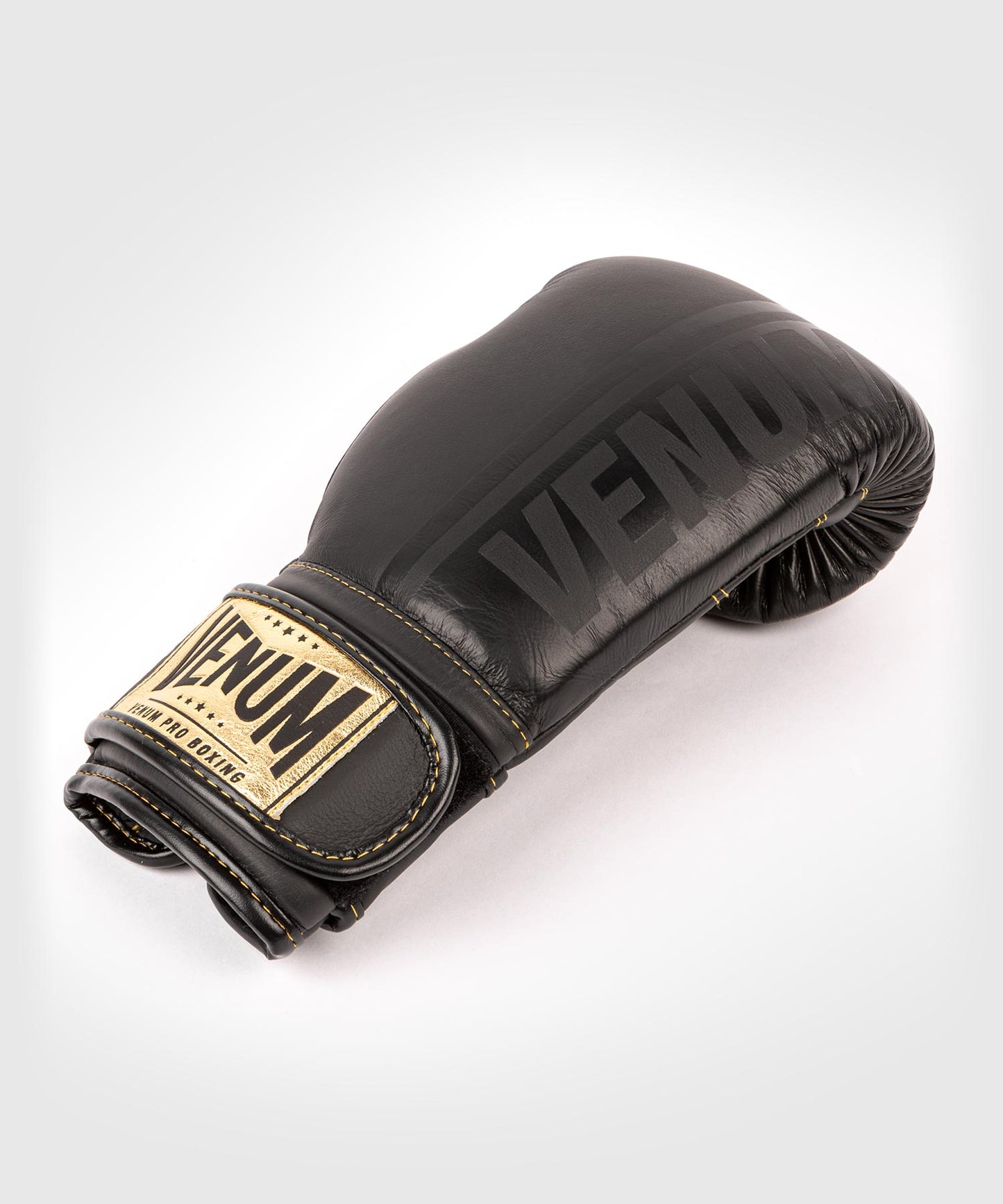 Venum Shield Pro Boxing Gloves Velcro - Black/Black-Gold