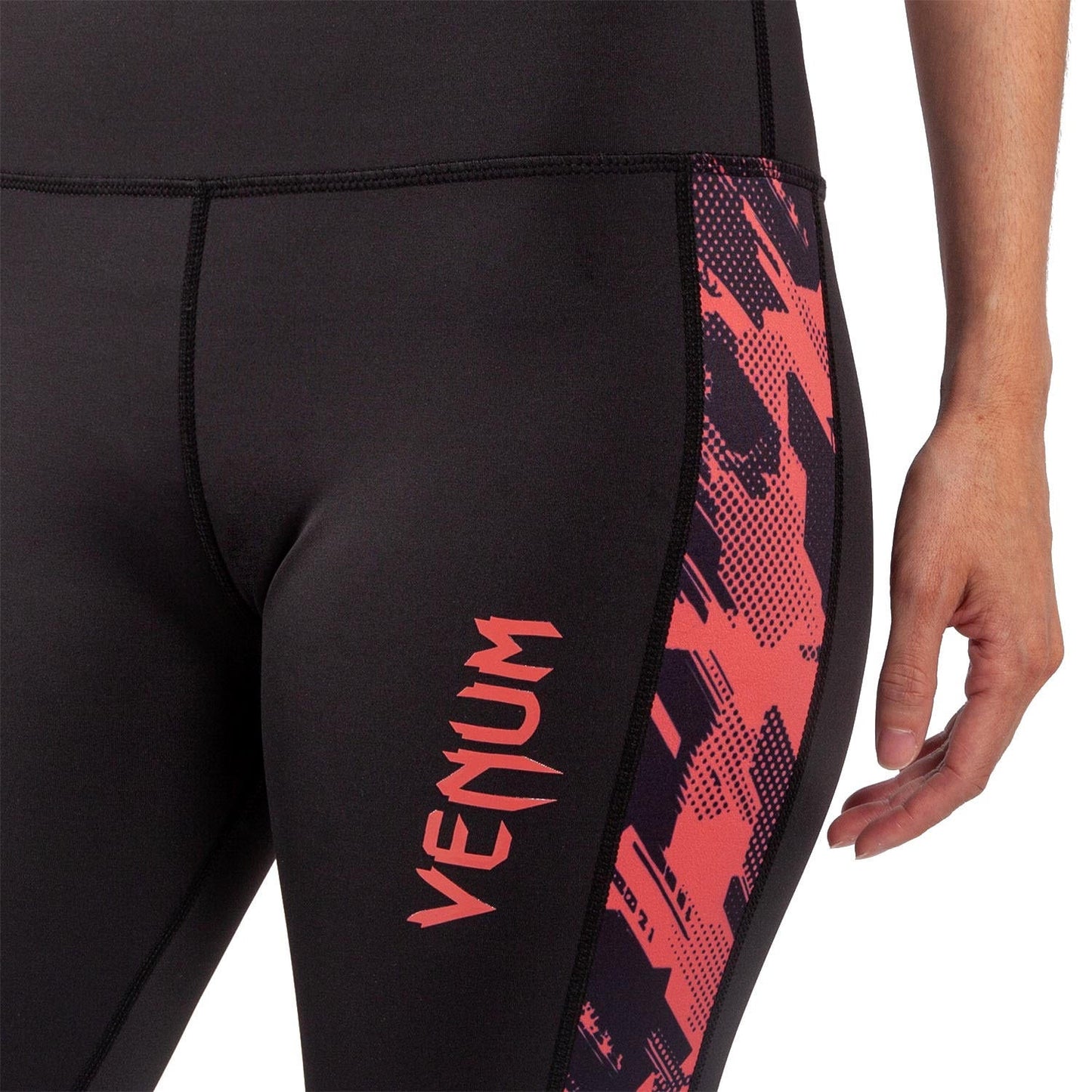 Venum Tecmo Leggings - For Women - Black/Coral