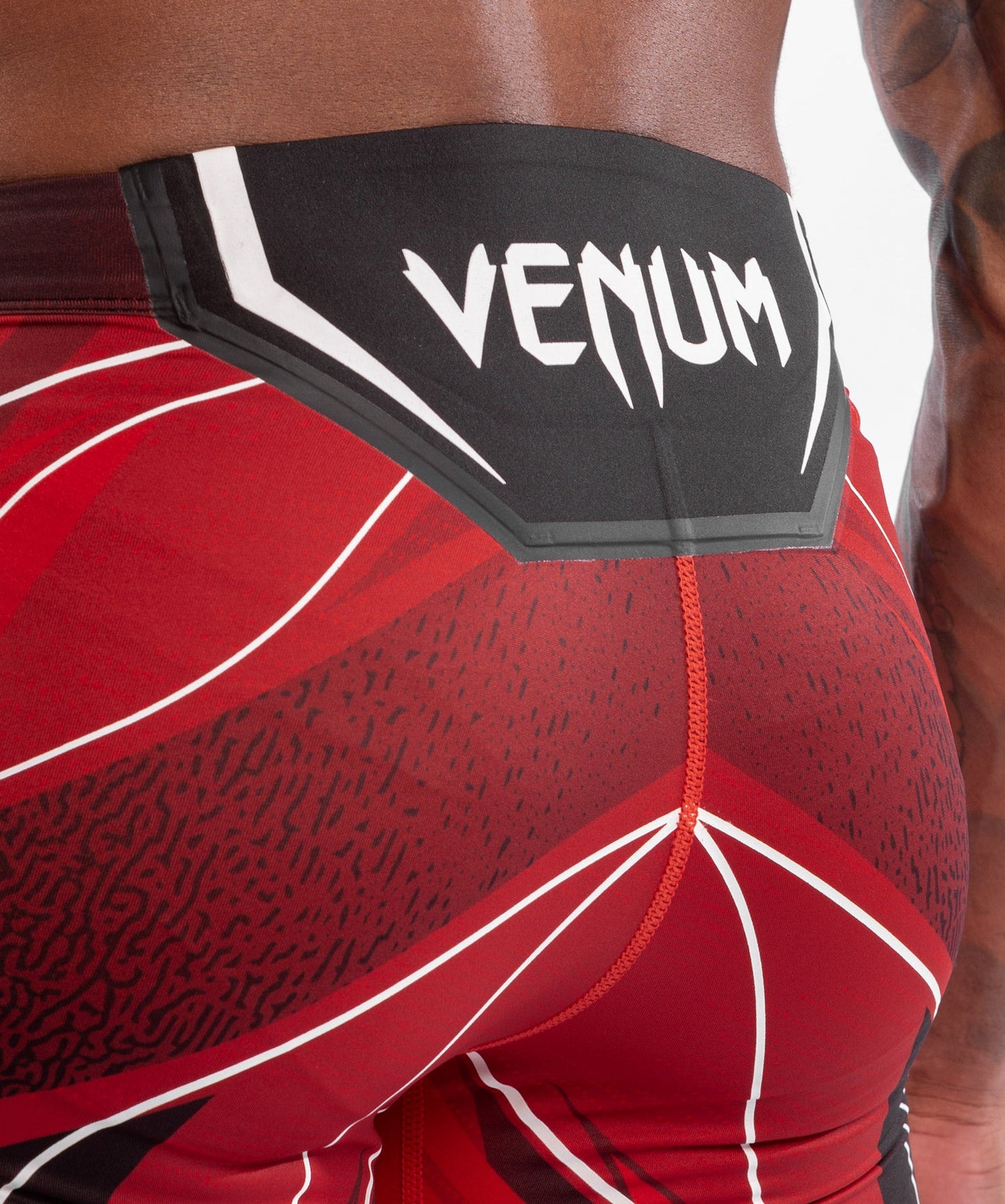 UFC Venum Authentic Fight Night Men's Vale Tudo Shorts - Long Fit - Red