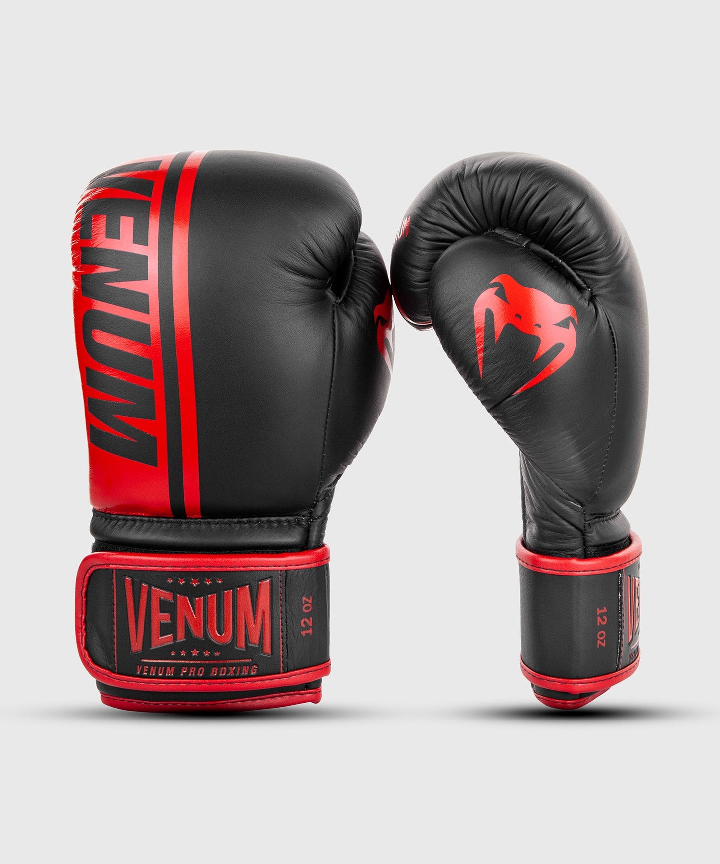 Venum Shield Pro Boxing Gloves Velcro - Black/Red