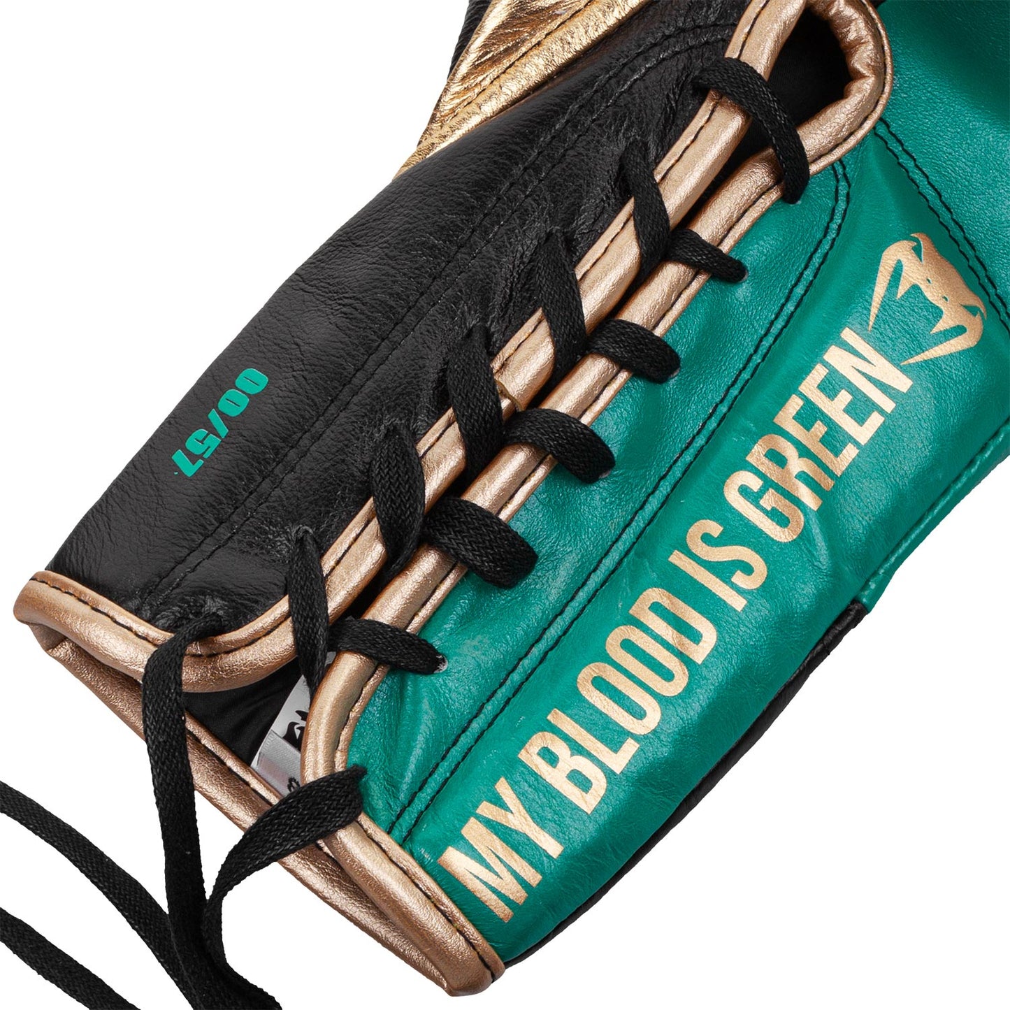 Venum Hammer Pro Boxing Gloves WBC Limited Edition - With Laces - Green Metallic/Gold