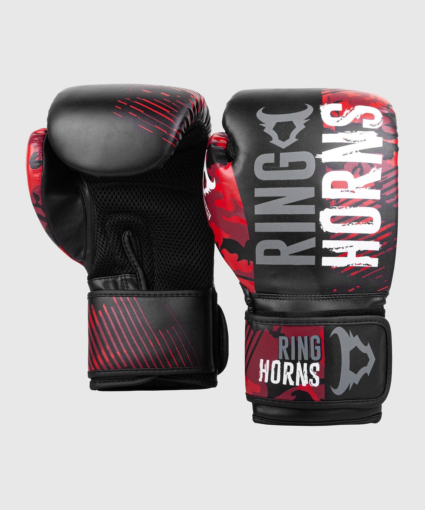 Ringhorns Charger Camo Boxing Gloves - Black/Red