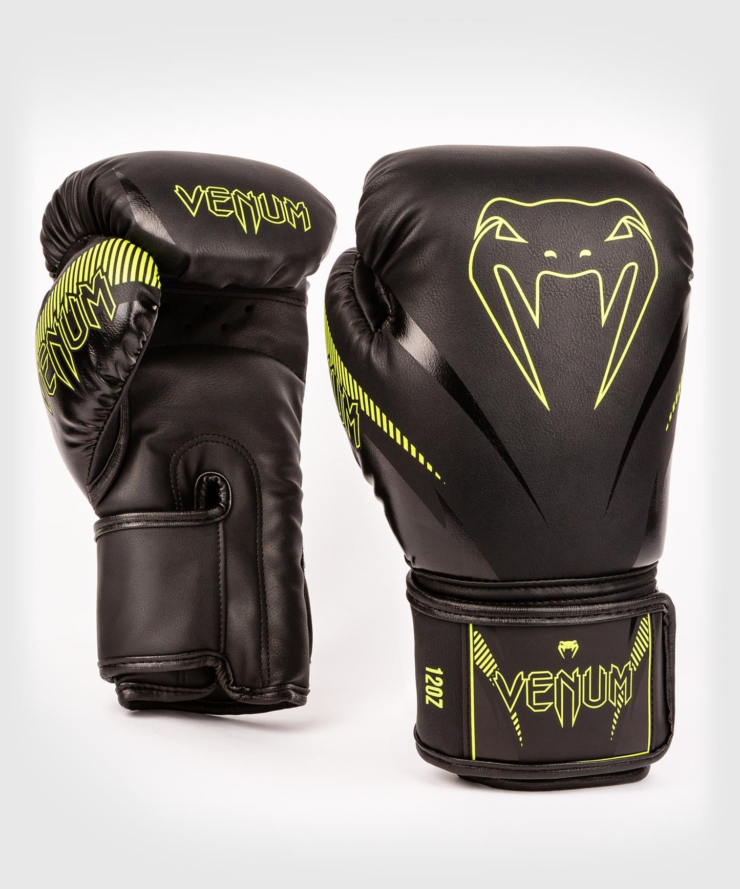 Venum Impact Boxing Gloves - Black/Neo Yellow