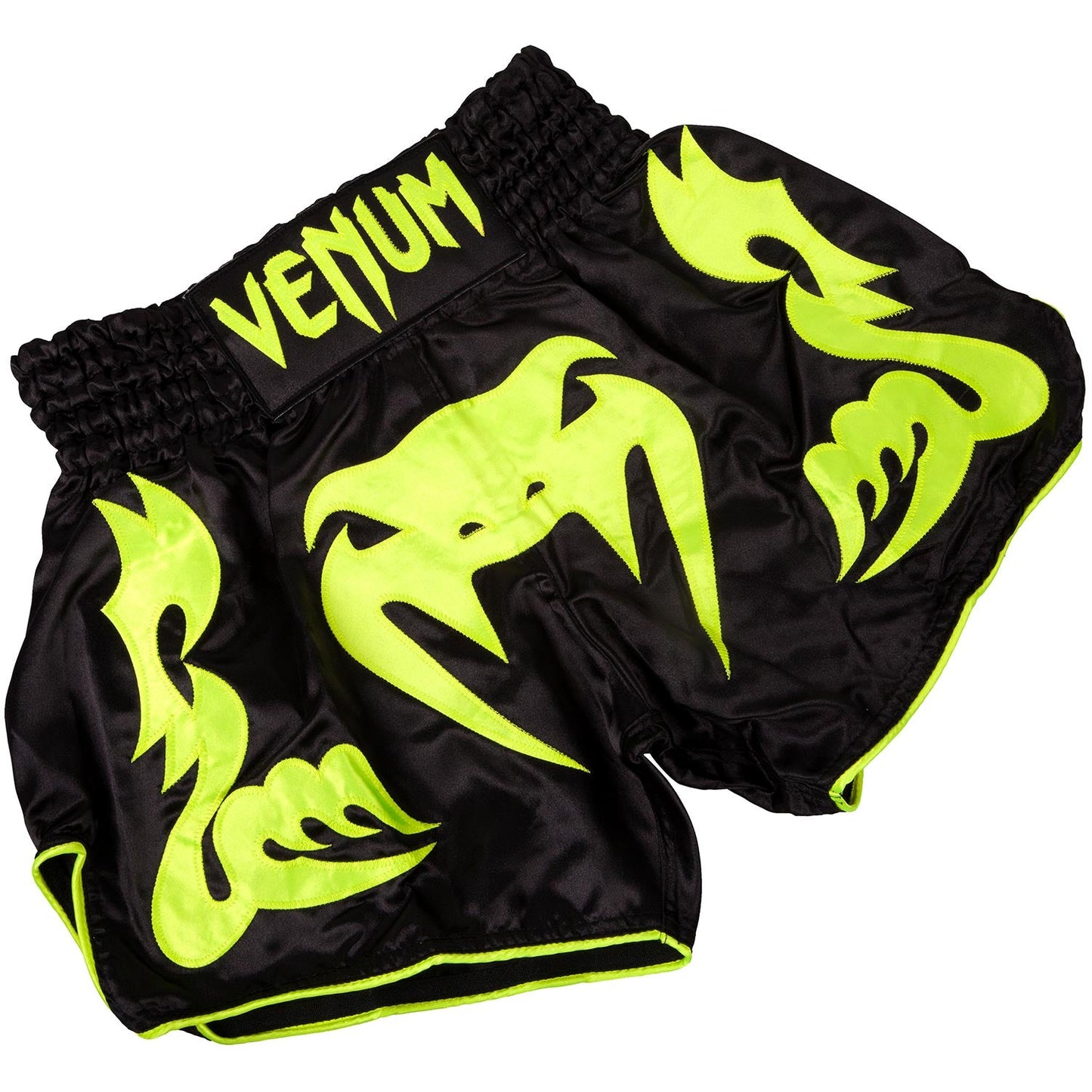 Venum Bangkok Inferno Muay Thai Shorts - Black/Neo Yellow
