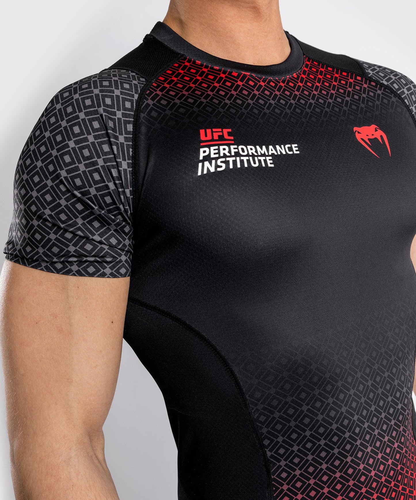 UFC Venum Performance Institute Rashguard - Short Sleeves - Black/Red