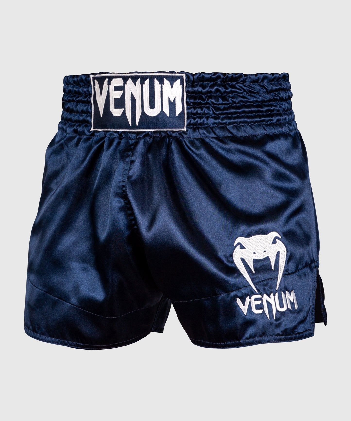 Venum Muay Thai Shorts Classic - Navy Blue/White