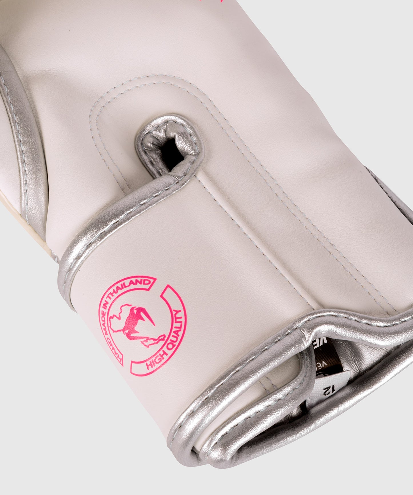 Venum Elite Boxing Gloves - White/Silver-Pink