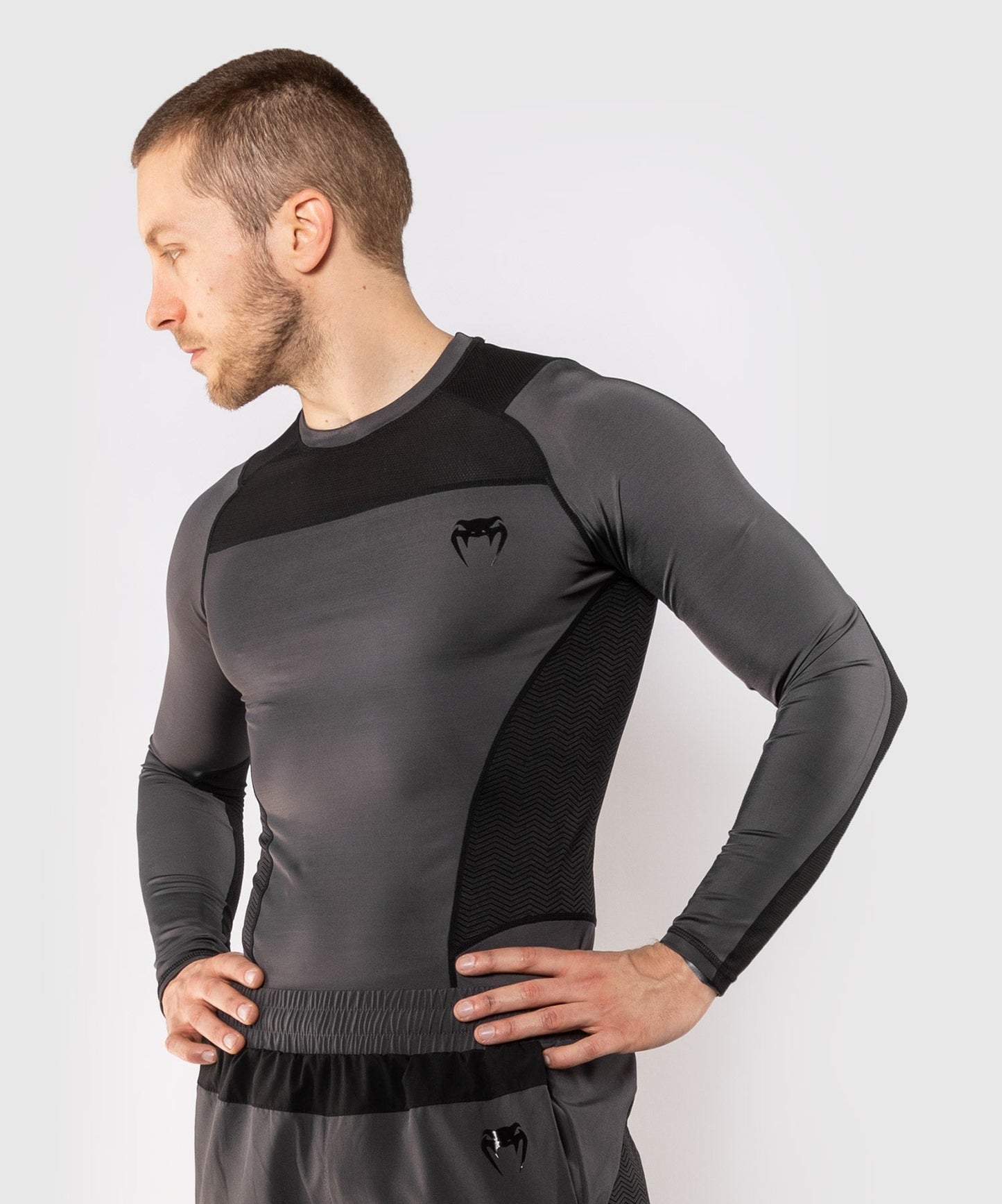 Venum G-Fit Rashguard - Long Sleeves - Grey/Black