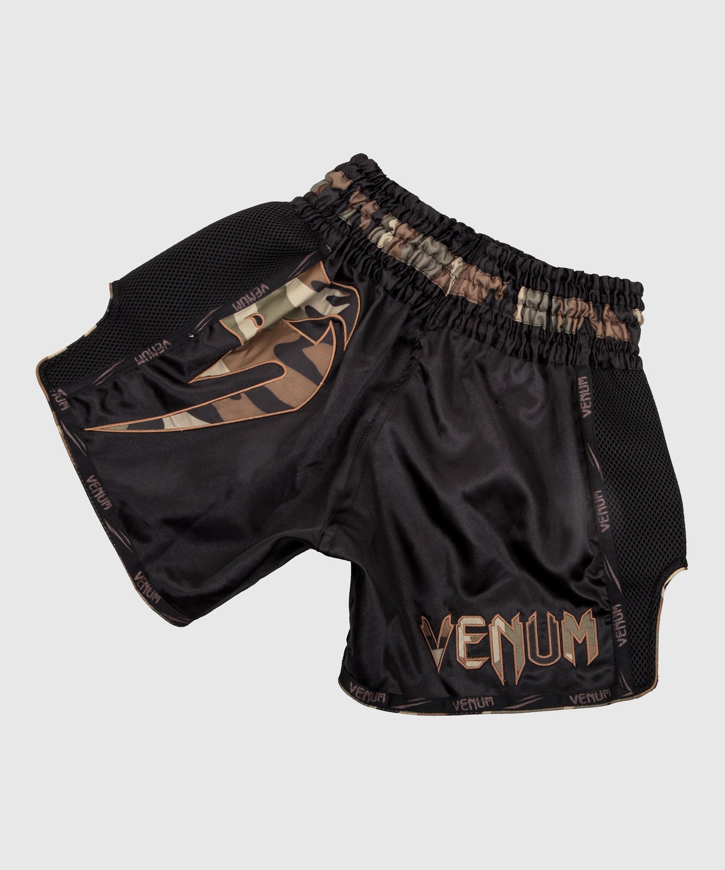 Venum Giant Muay Thai Shorts - Black/Forest Camo