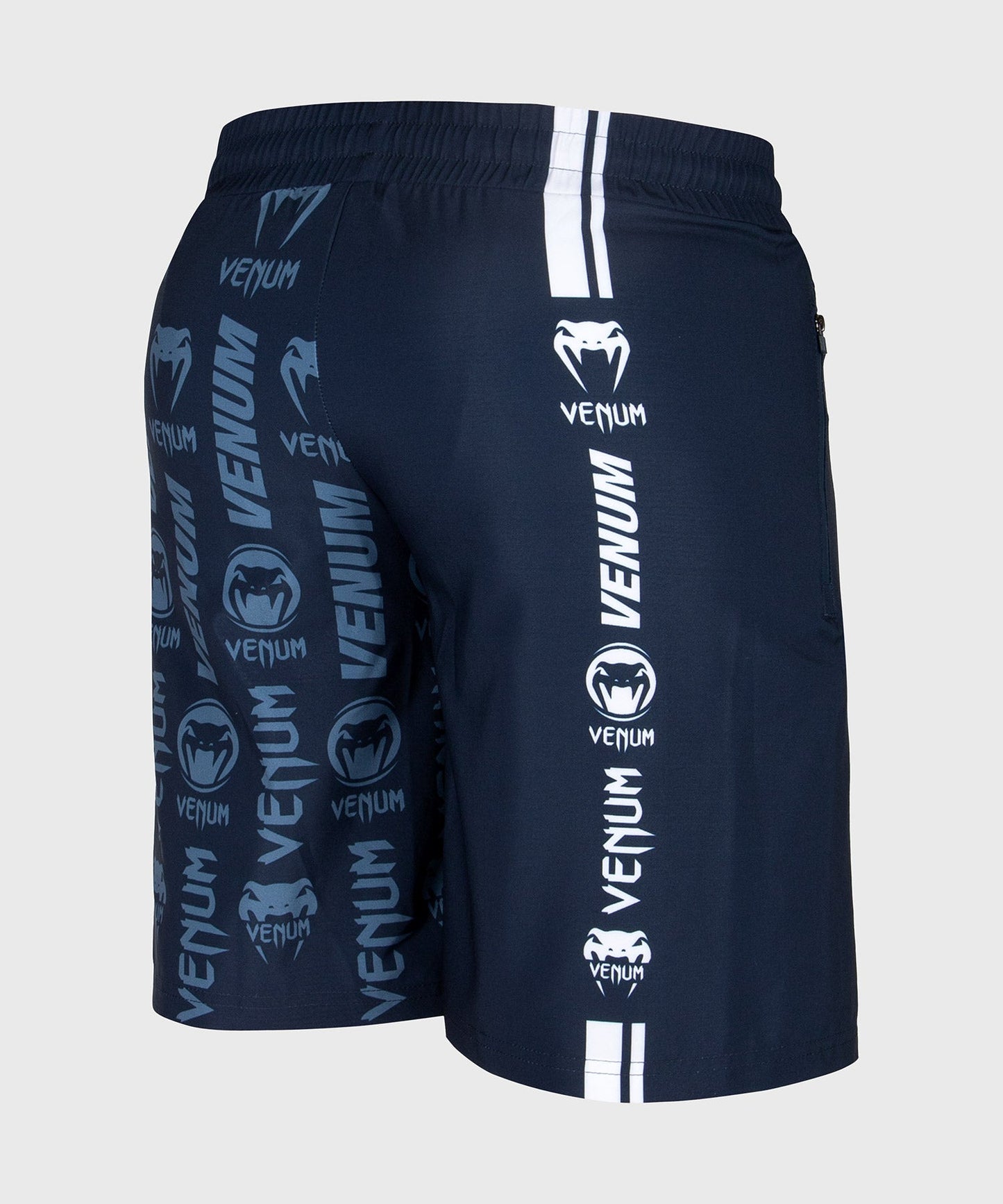 Venum Logos Training Shorts - Navy Blue/White