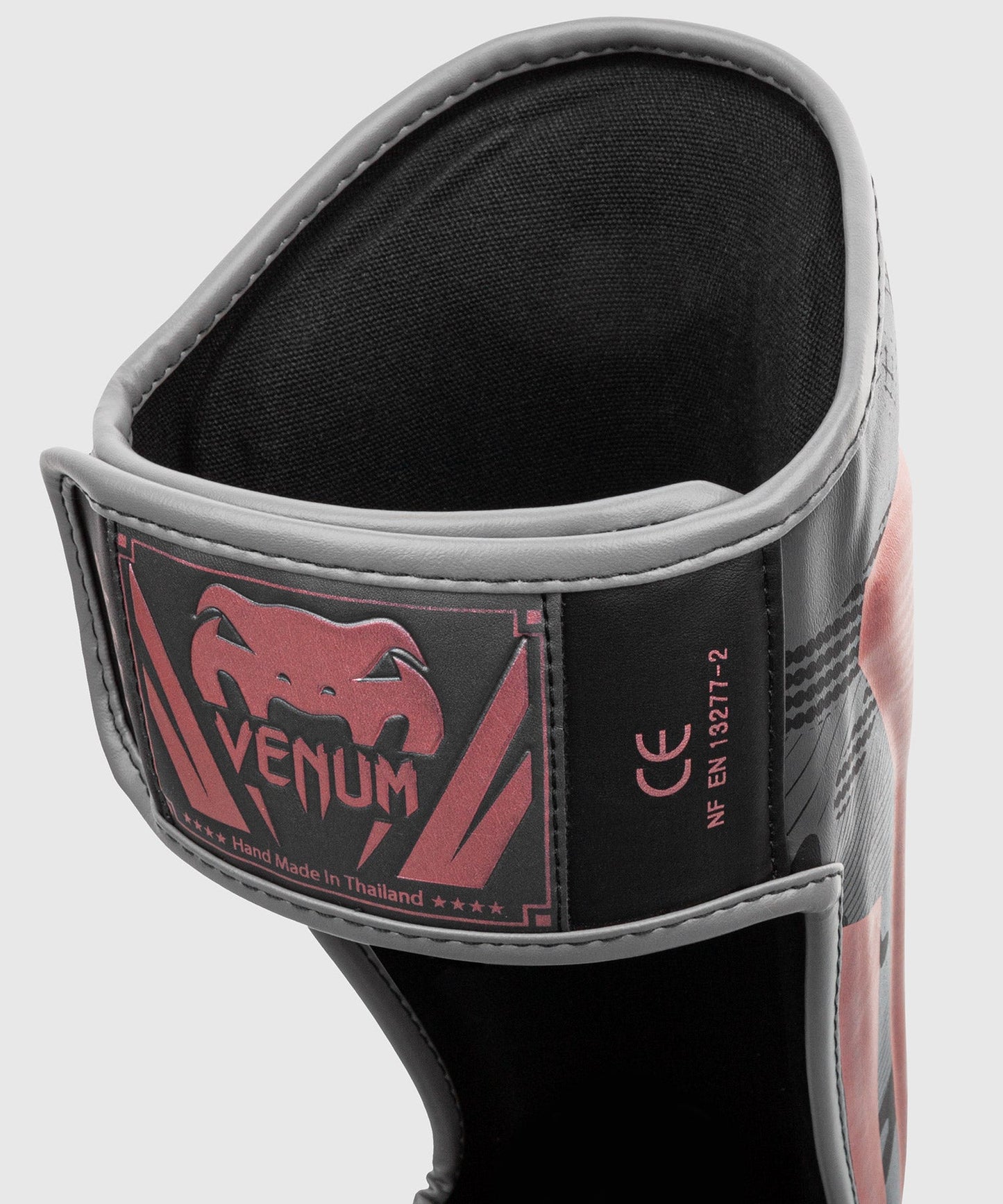 Venum Elite Shin Guards - Black/Pink Gold