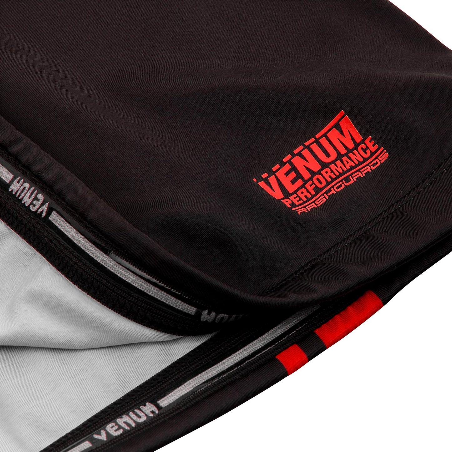 Venum Logos Rashguard - Long Sleeves - Black/Red
