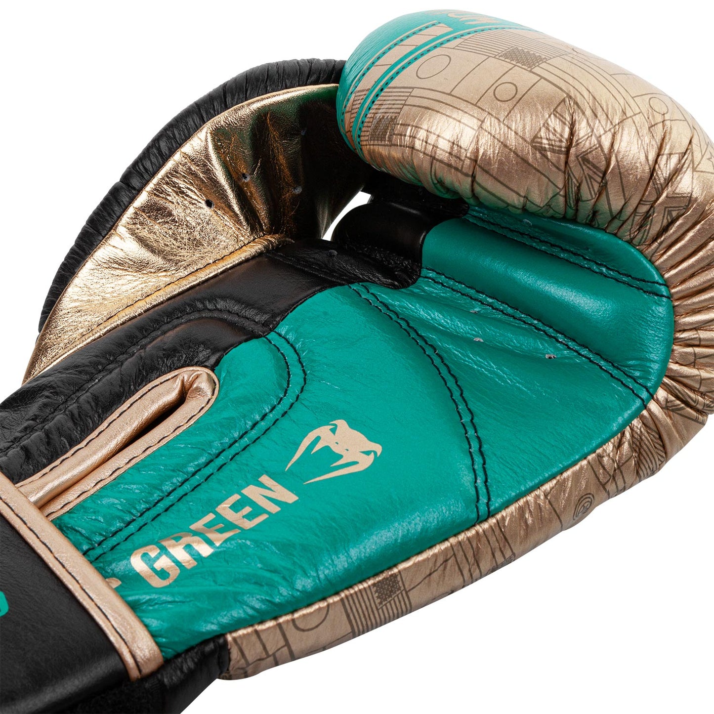 Venum Shield Pro Boxing Gloves WBC Limited Edition - Velcro - Green Metallic/Gold