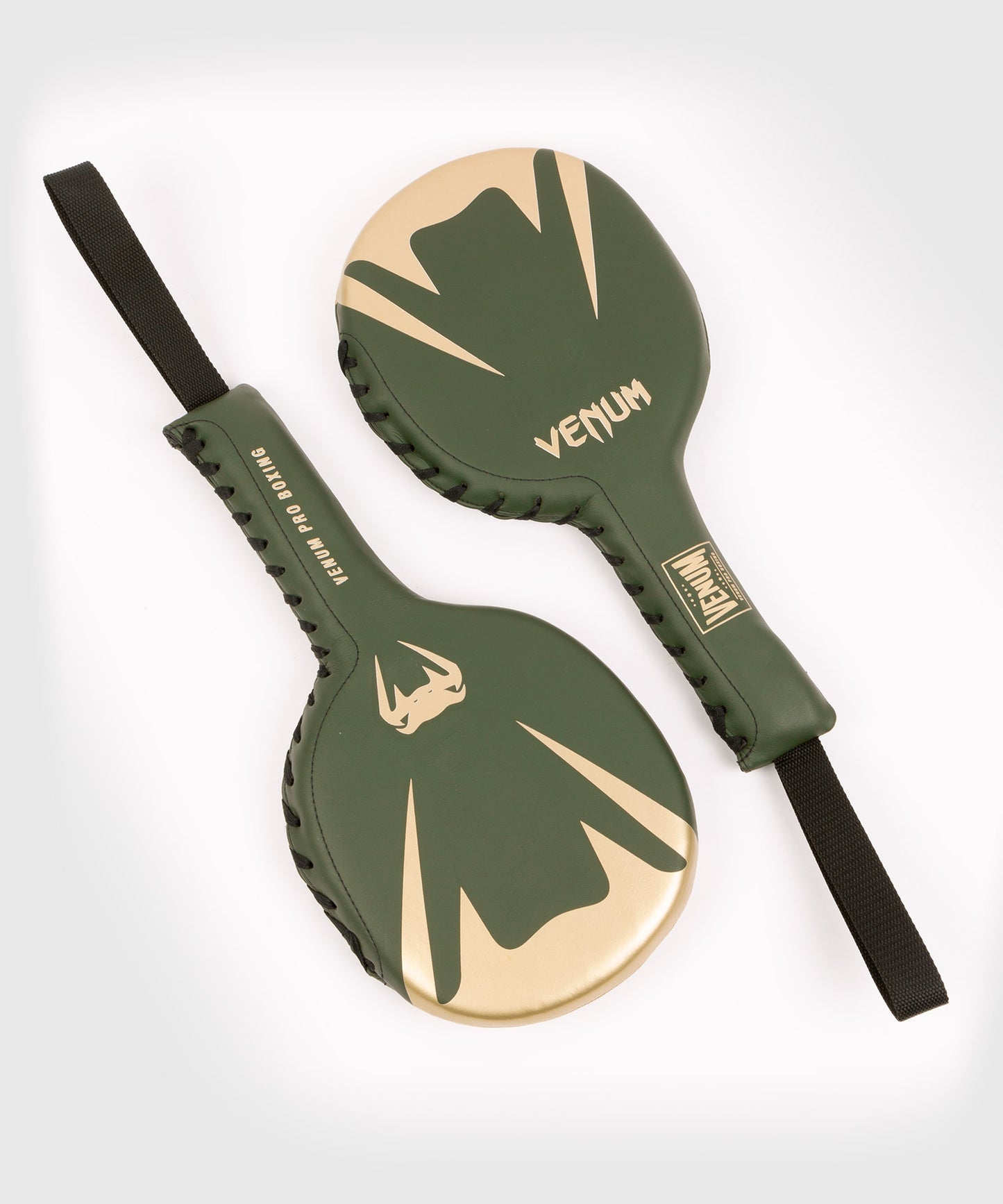Venum Pro Boxing Rackets (Pair) - Khaki/Gold