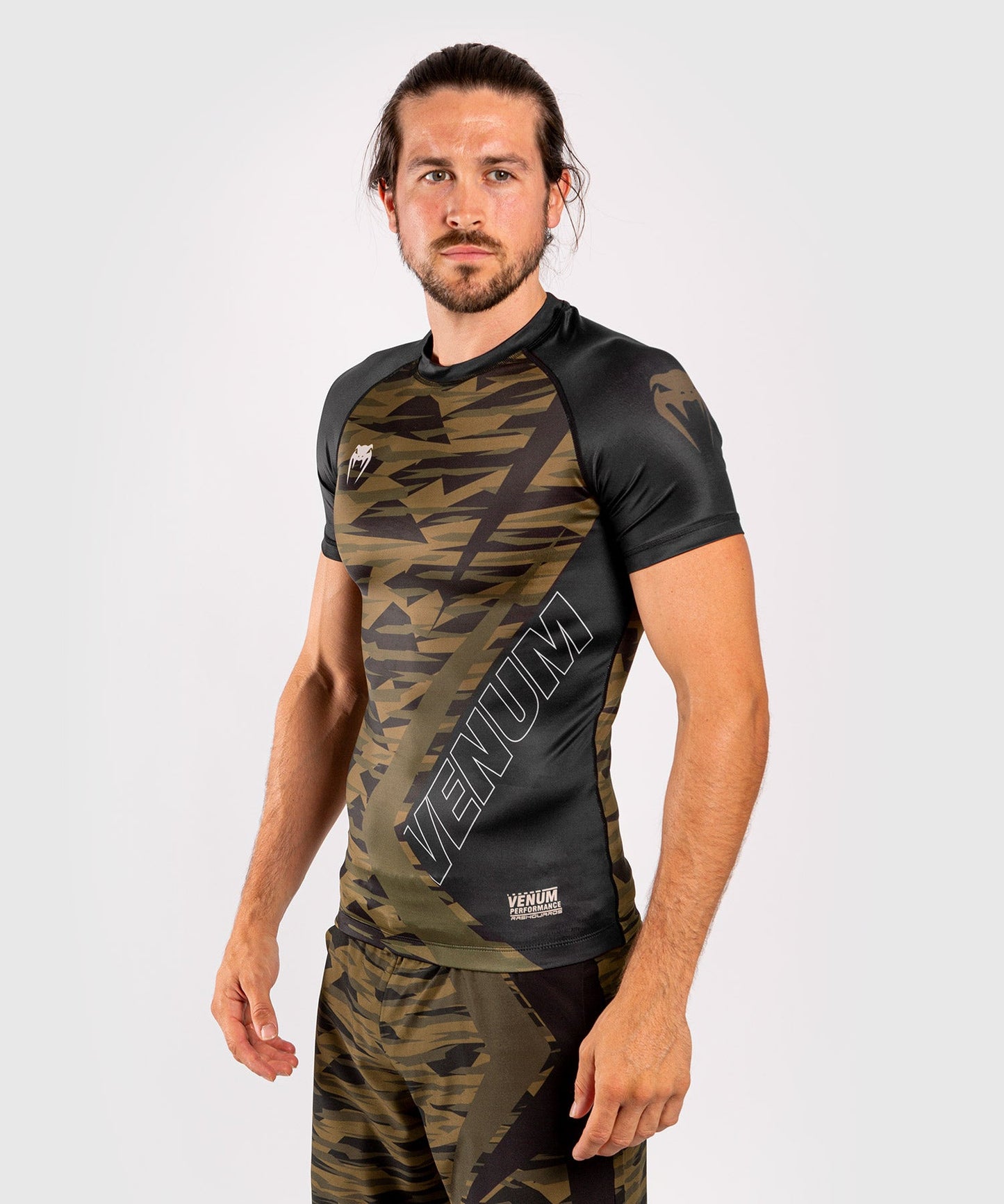 Venum Contender 5.0 Rashguard - Short sleeves - Khaki camo