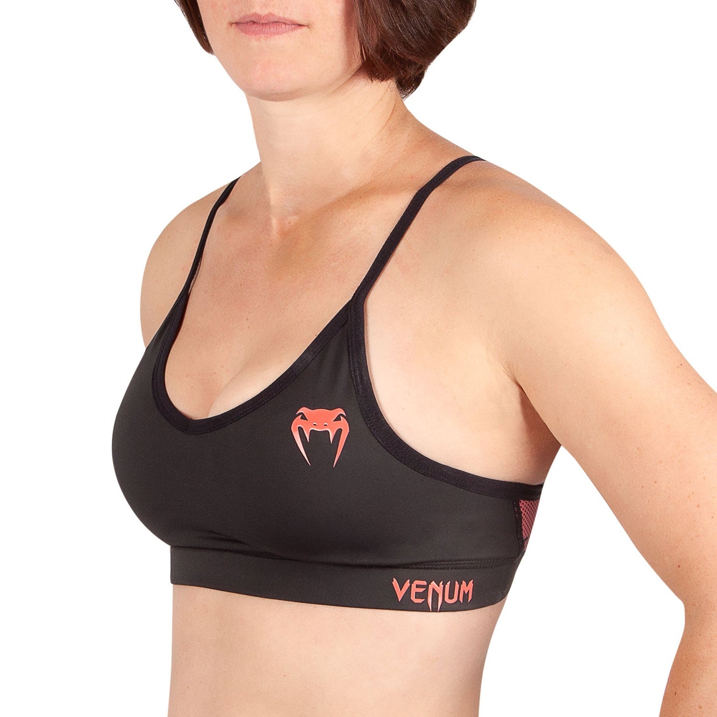Venum Tecmo Sport Bra - For Women - Black/Coral