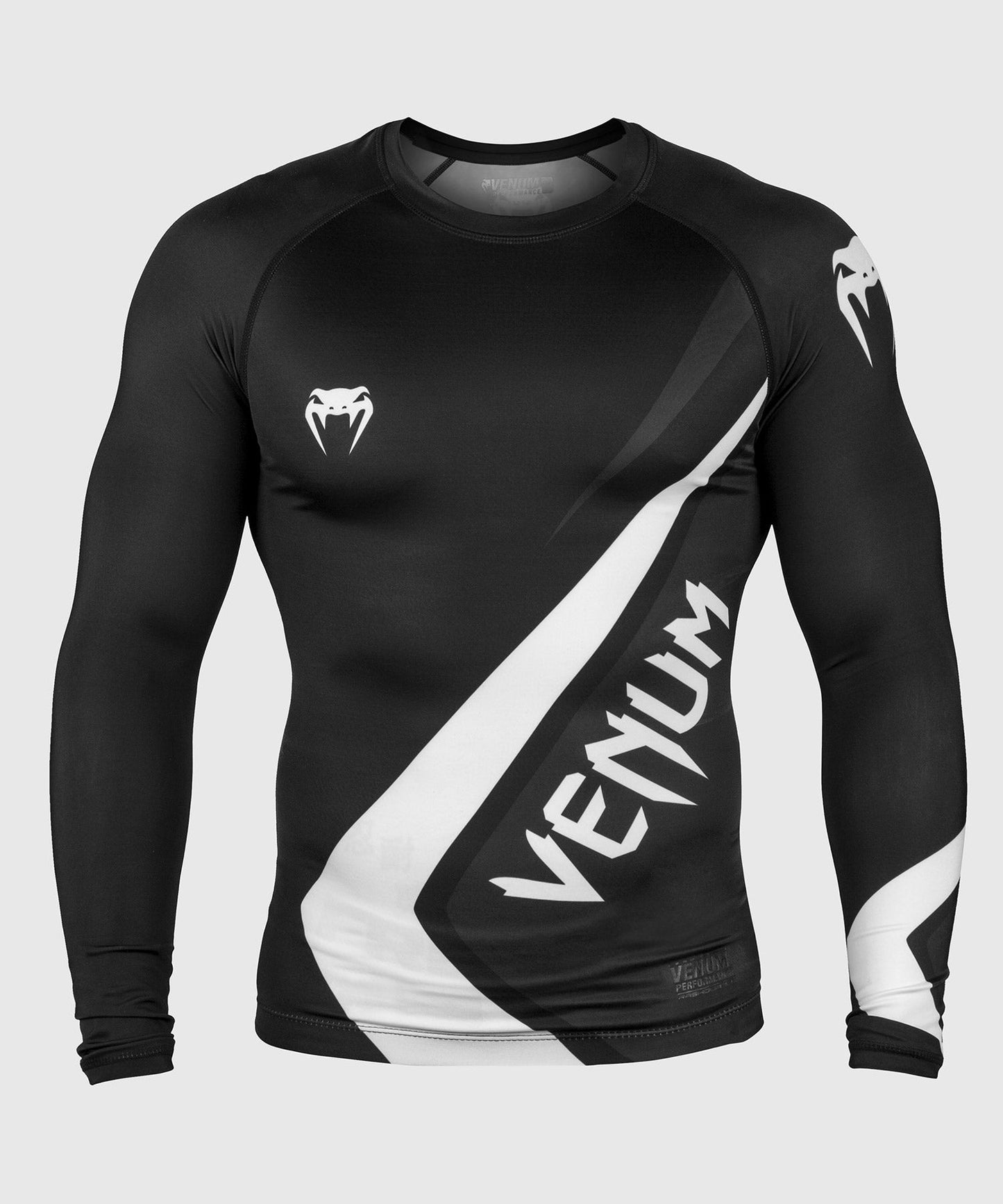 Venum Contender 4.0 Rashguard - Long Sleeves - Black/Grey-White