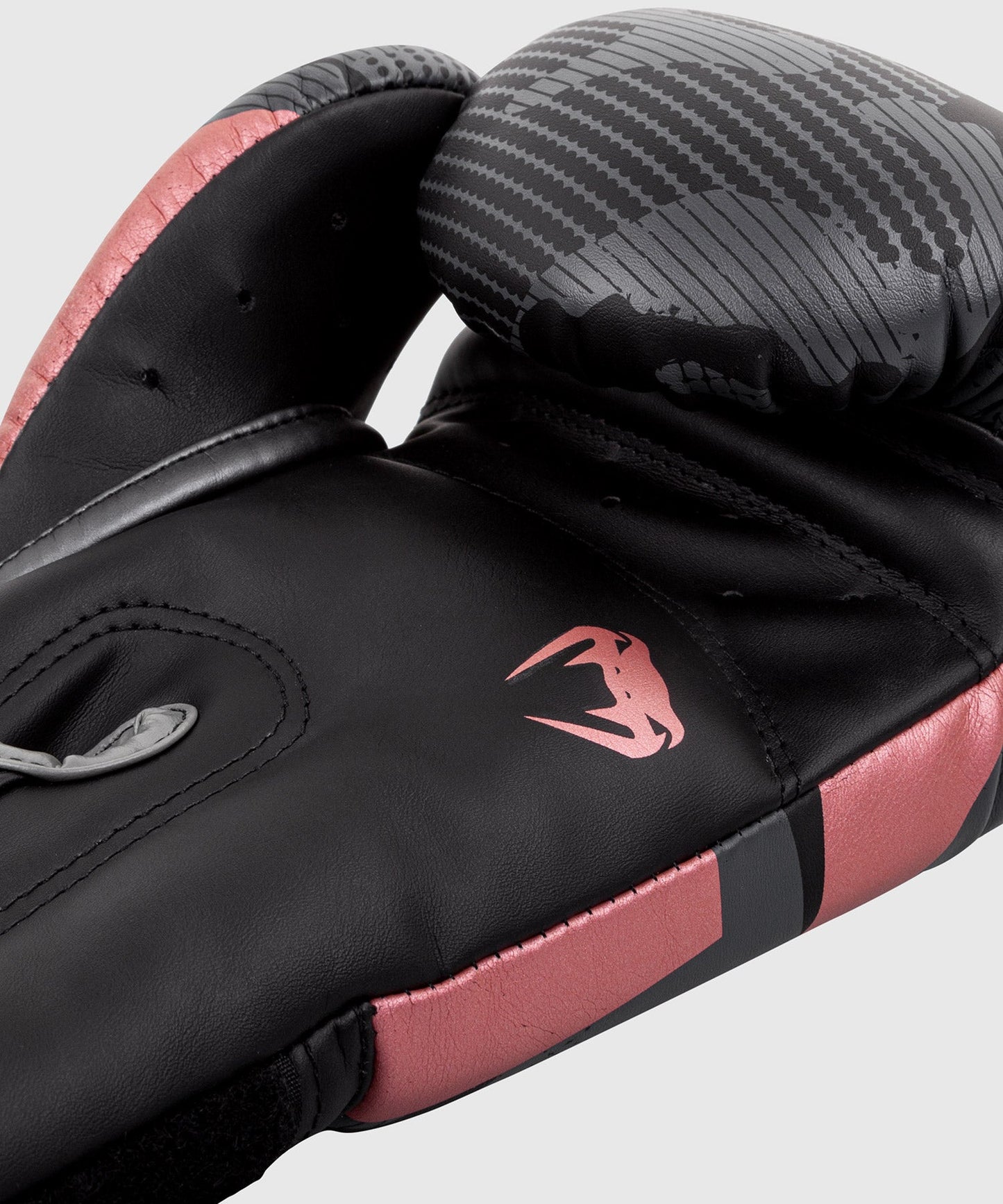 Venum Elite Boxing Gloves - Black/Pink Gold