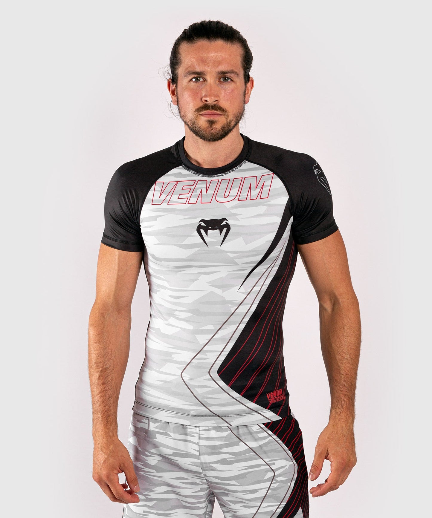 Venum Contender 5.0 Rashguard - Short sleeves - White/Camo